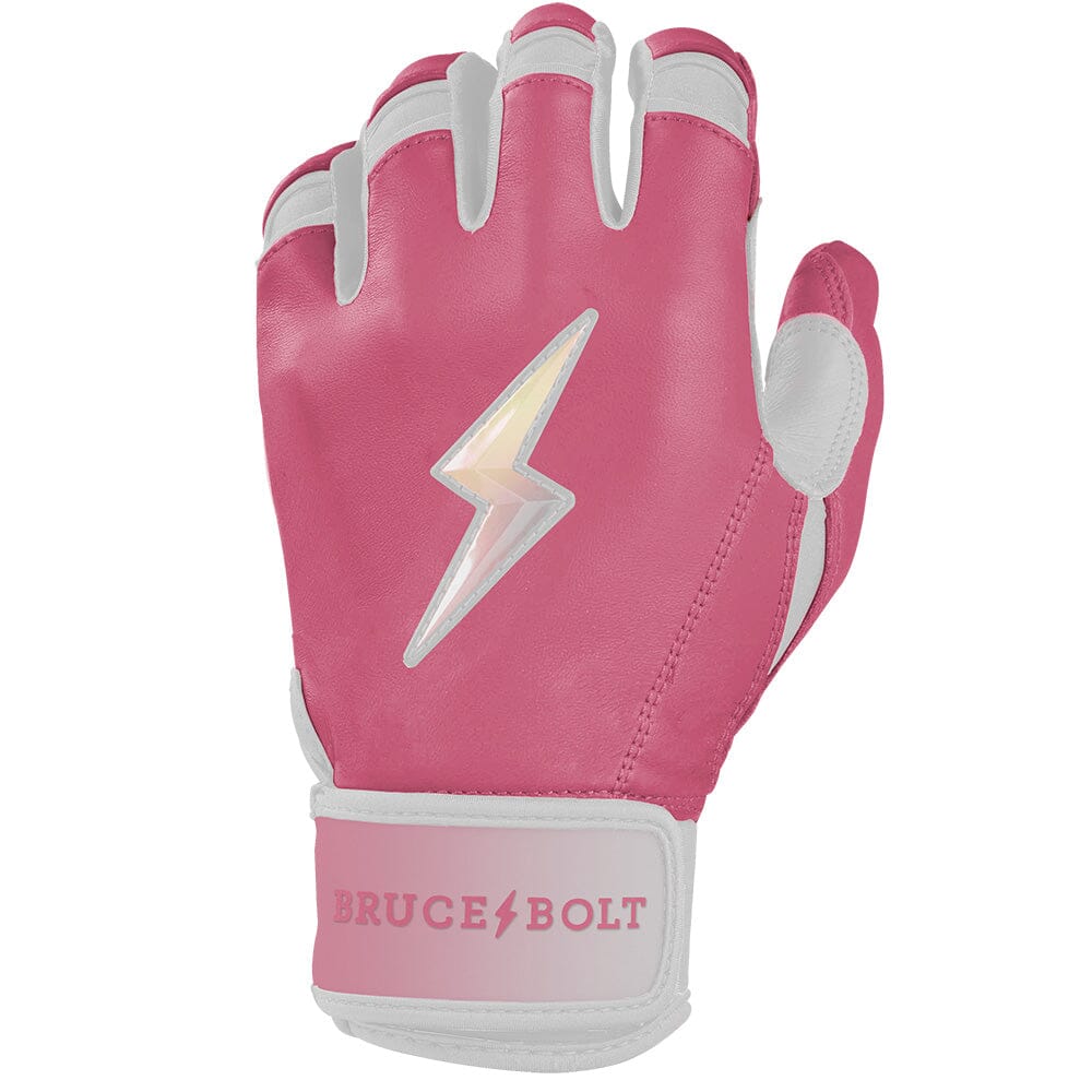 Bruce Bolt Premium Pro Short Cuff Batting Gloves - Dusty Pink