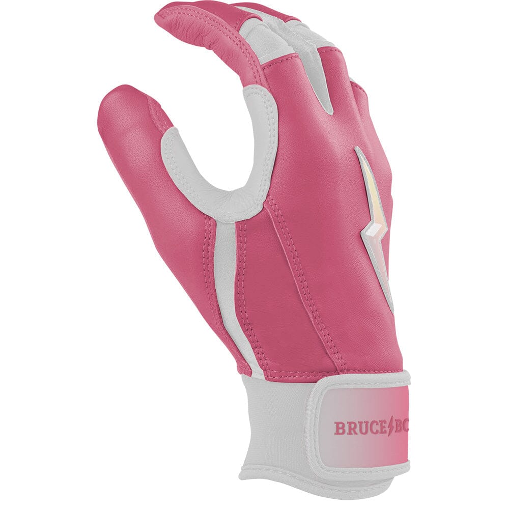 Bruce Bolt Premium Pro Short Cuff Batting Gloves - Dusty Pink