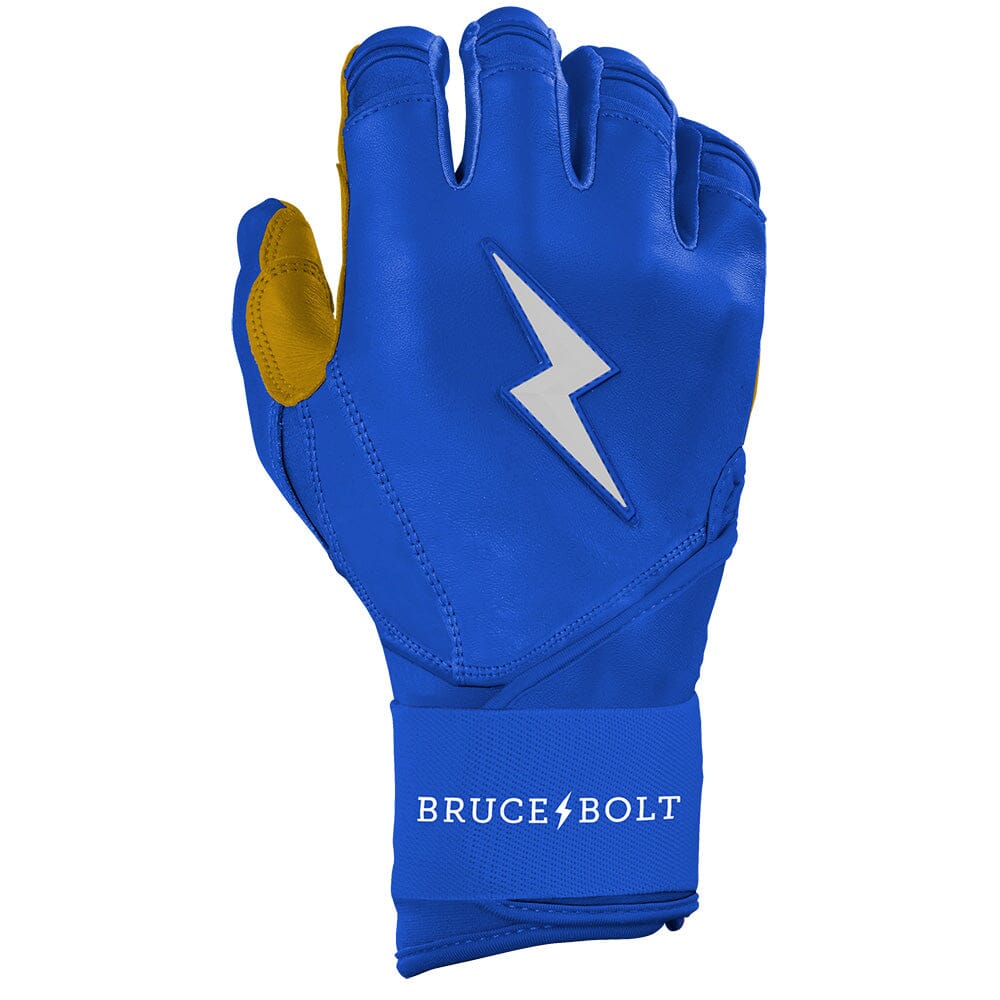 Bruce Bolt Premium Pro Long Cuff Batting Gloves - Royal