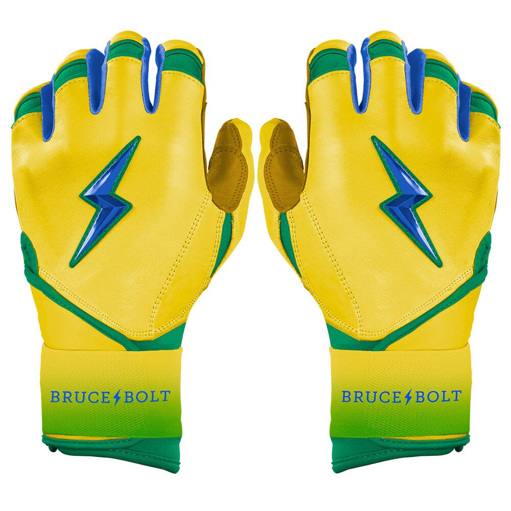 Bruce Bolt Coach RAC Limited Edition Baseball Batting Gloves - Yellow