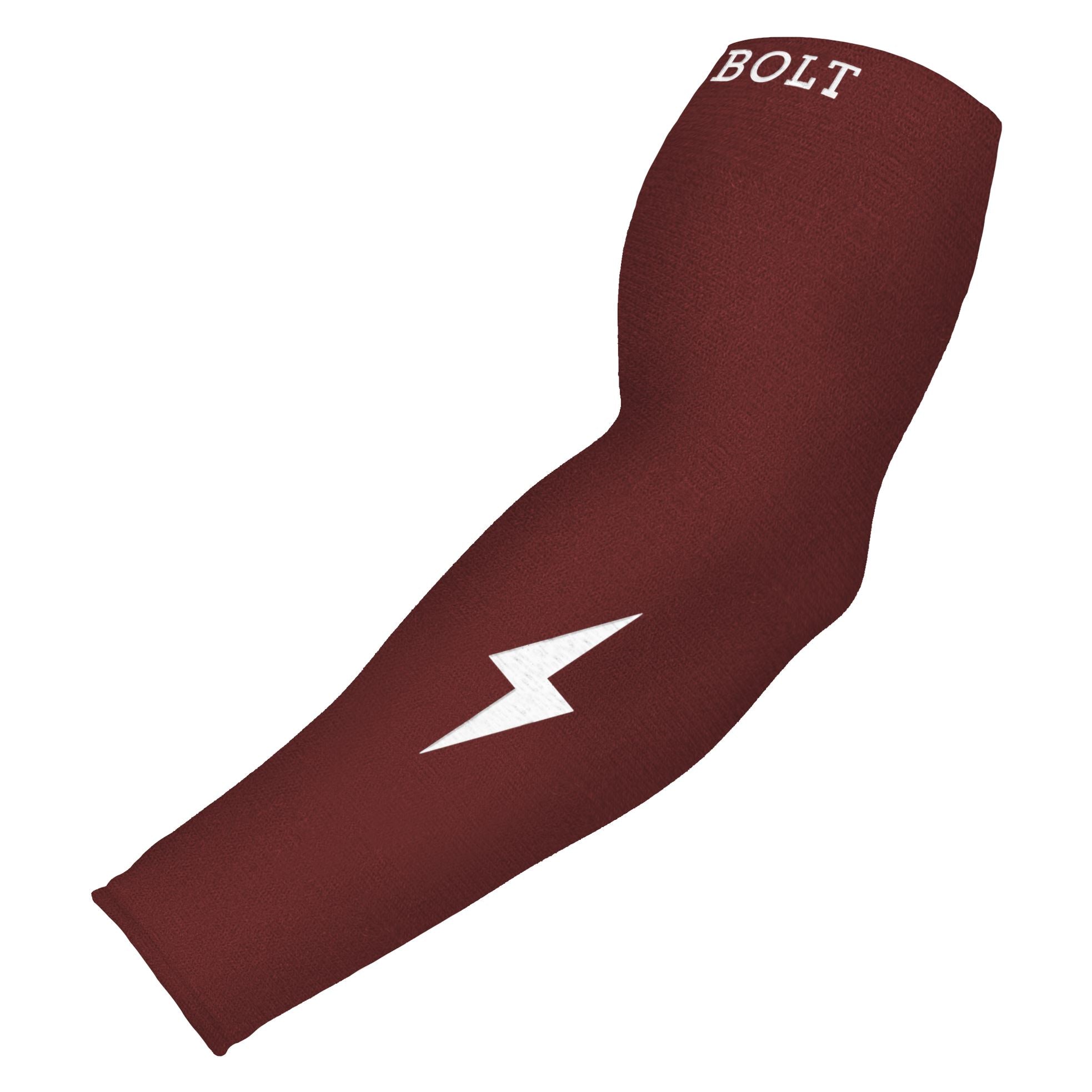 Bruce Bolt Compression Arm Sleeve - Maroon, Throw Harder & Recover Faster