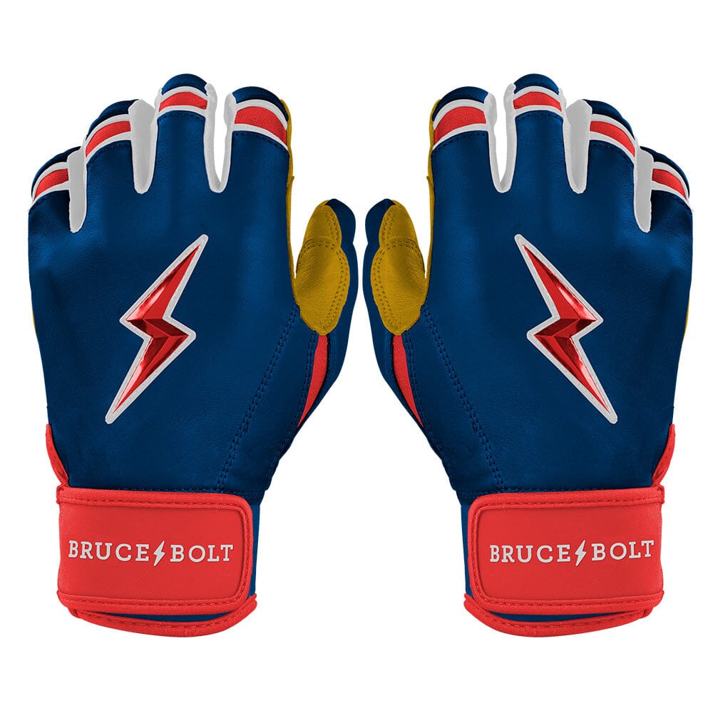Bruce Bolt Patriot Series Baseball Batting Gloves | Premium Cabretta Leather