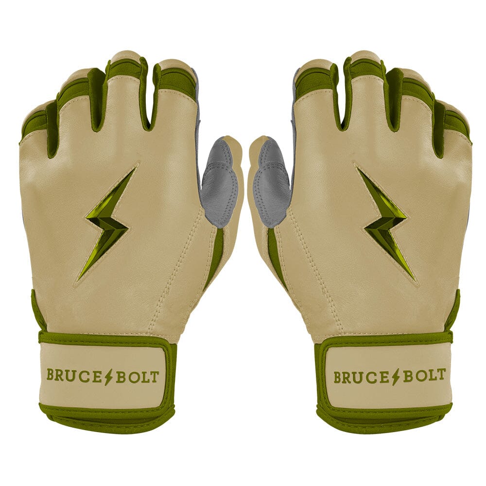 Bruce Bolt Premium Pro Patriot Series Batting Gloves - Military Beige