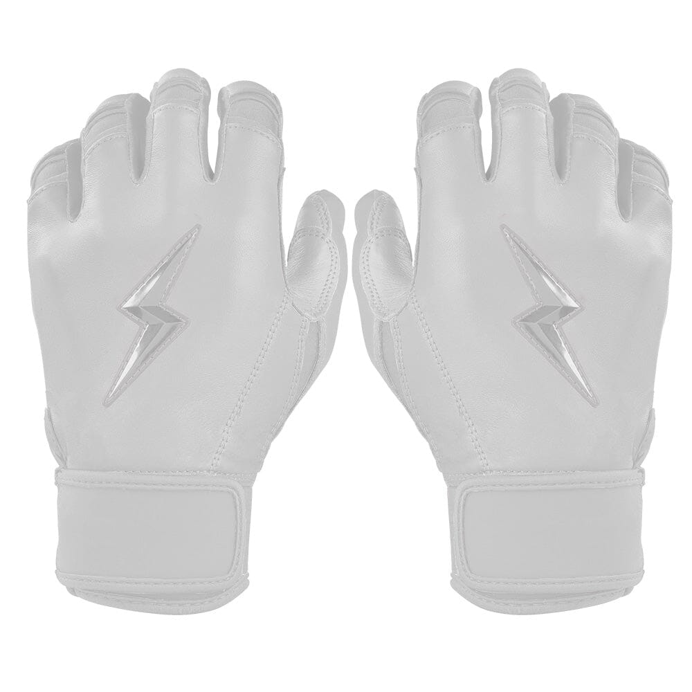 Bruce Bolt Premium Cabretta Leather Batting Gloves – Whiteout