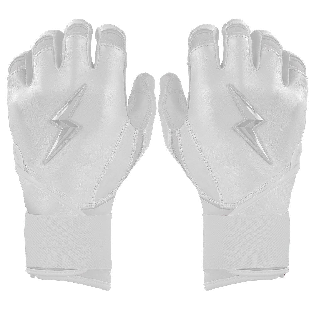 Bruce Bolt Long Cuff Batting Gloves - Premium Cabretta Leather