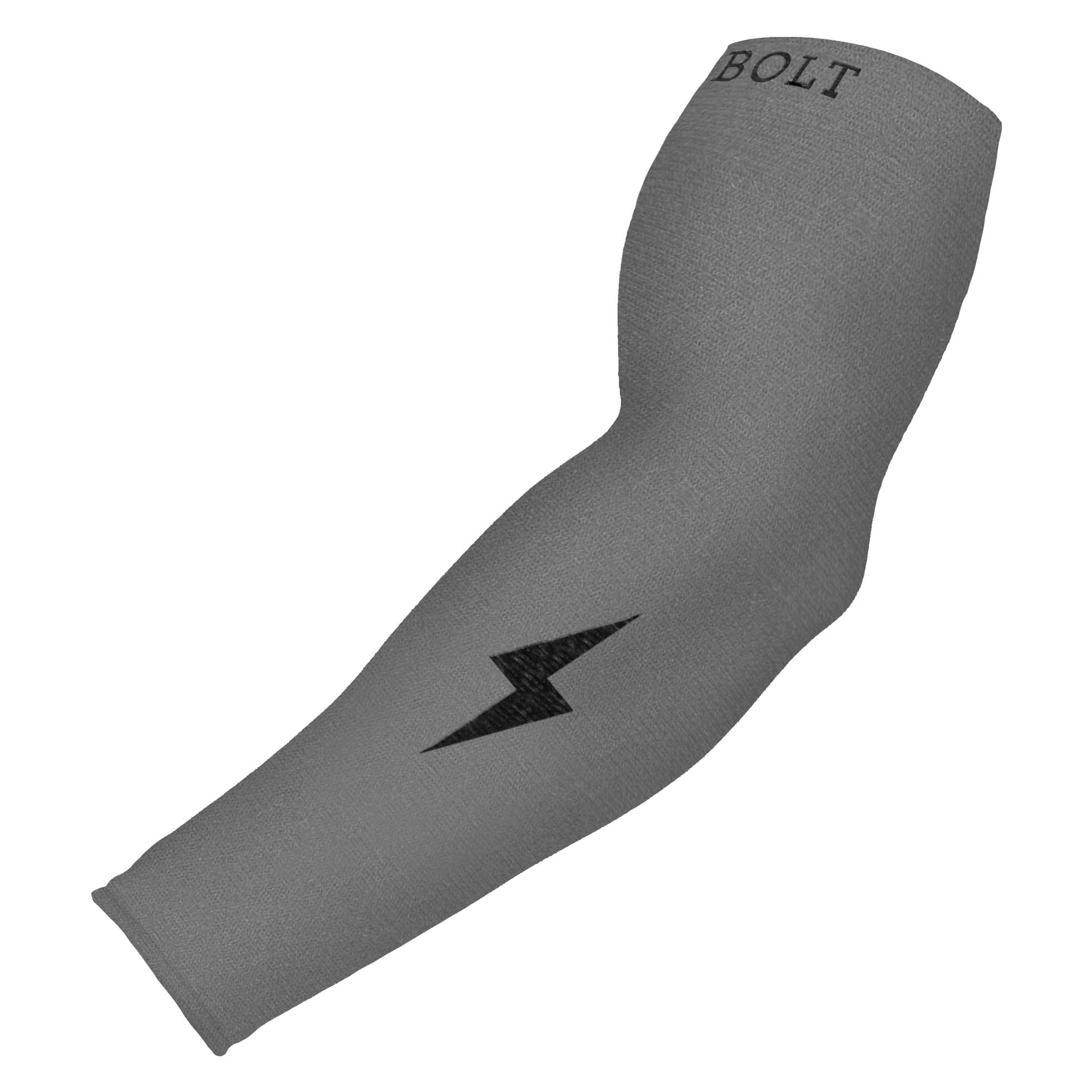 Bruce Bolt Compression Arm Sleeve for Baseball - Grey