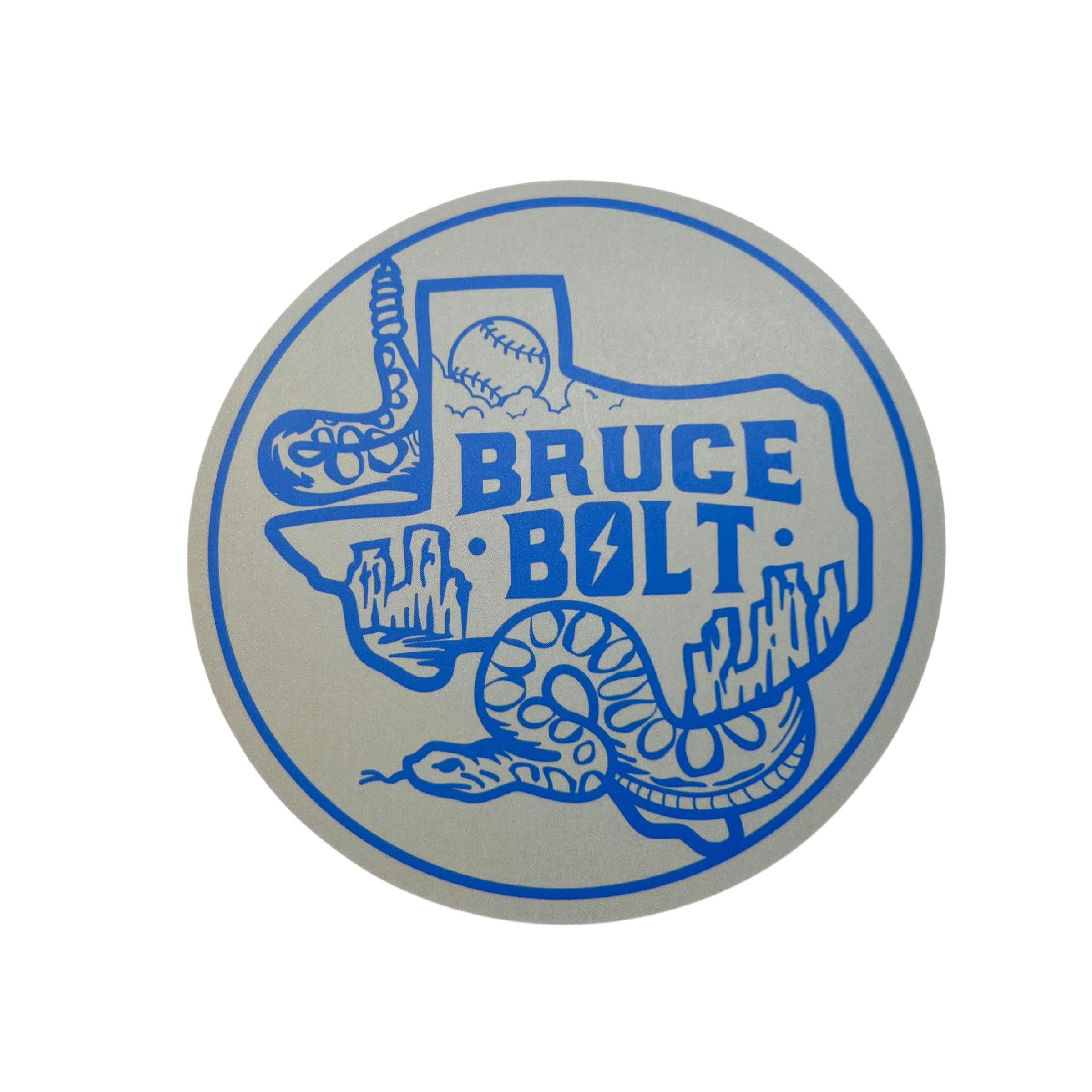 BRUCE BOLT Baseball Sticker Pack - 5 Waterproof Vinyl Decals