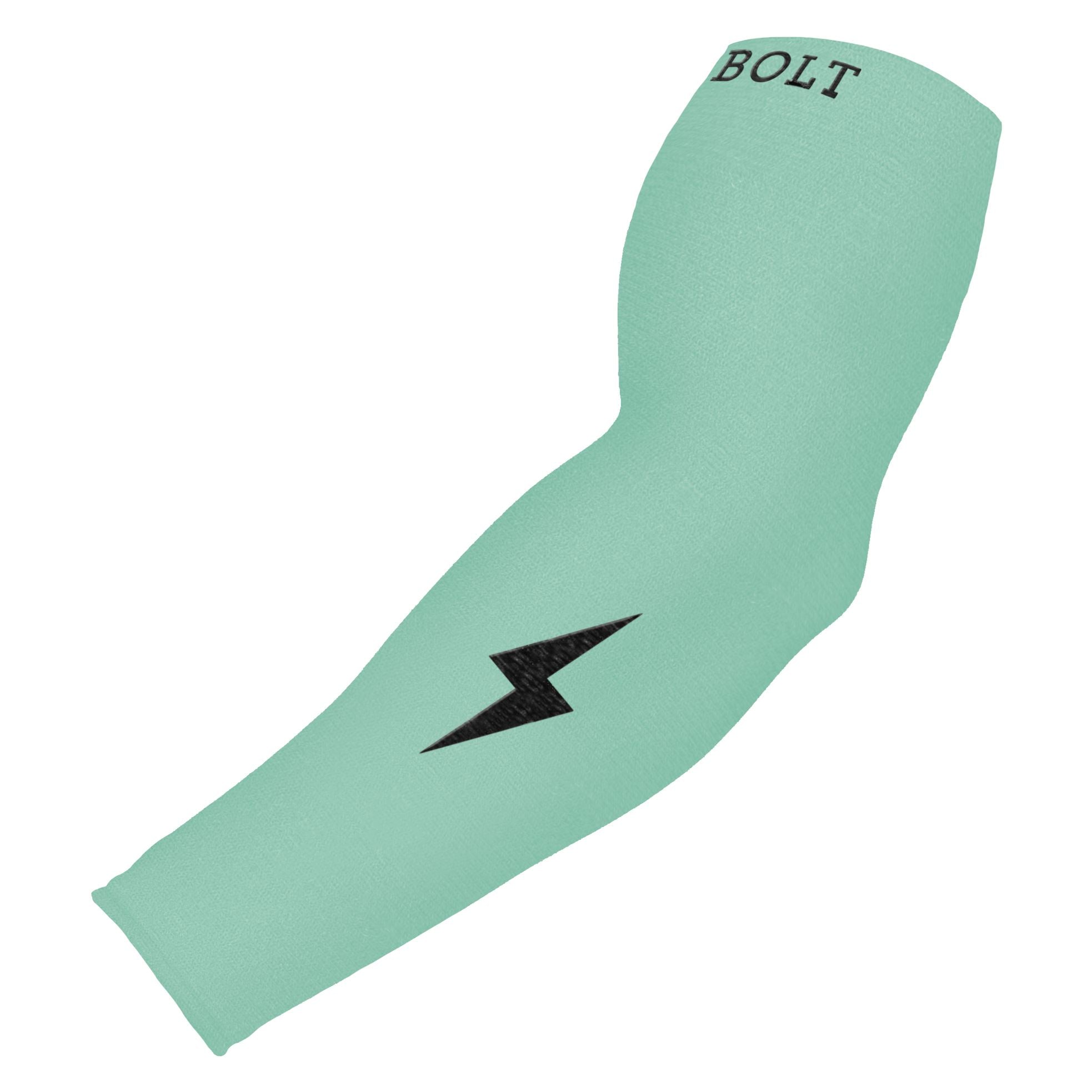 Bruce Bolt Compression Arm Sleeve for Baseball - Mint Green Performance Support