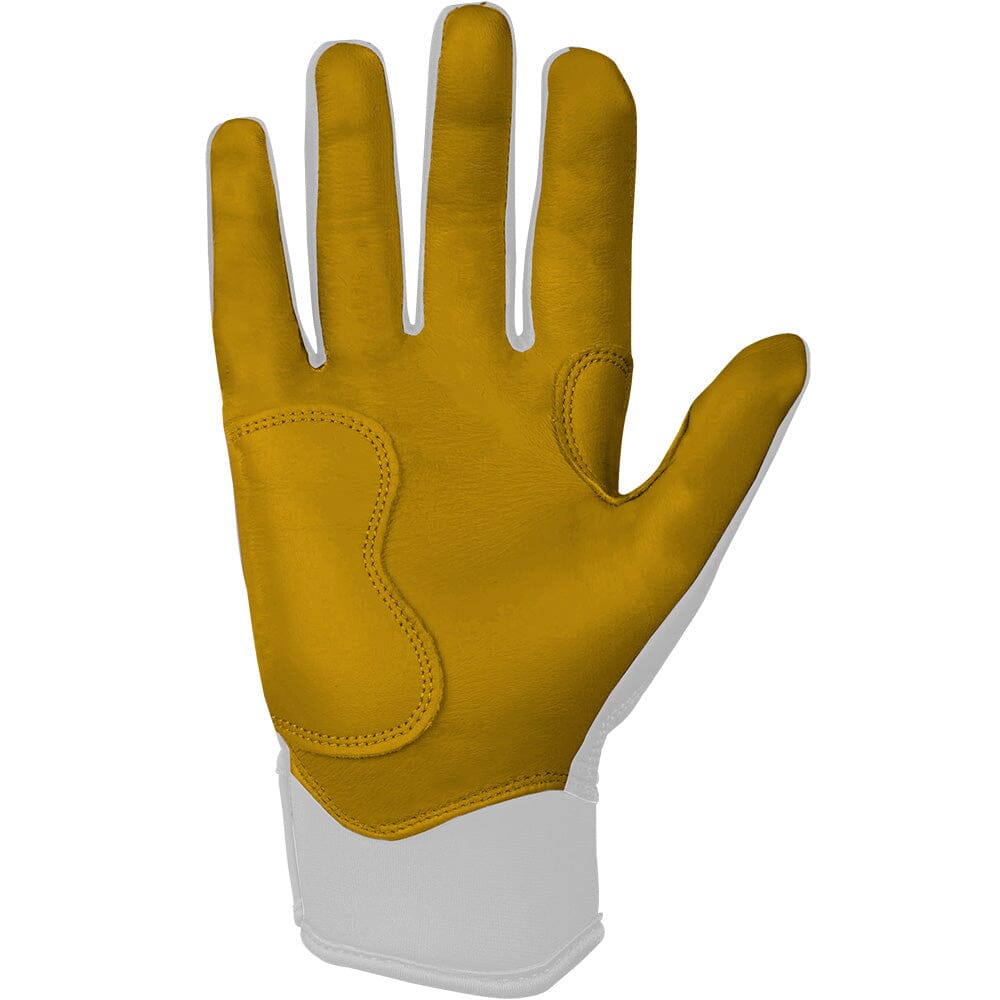 Premium Pro White Short Cuff Baseball Batting Gloves – Cabretta Leather