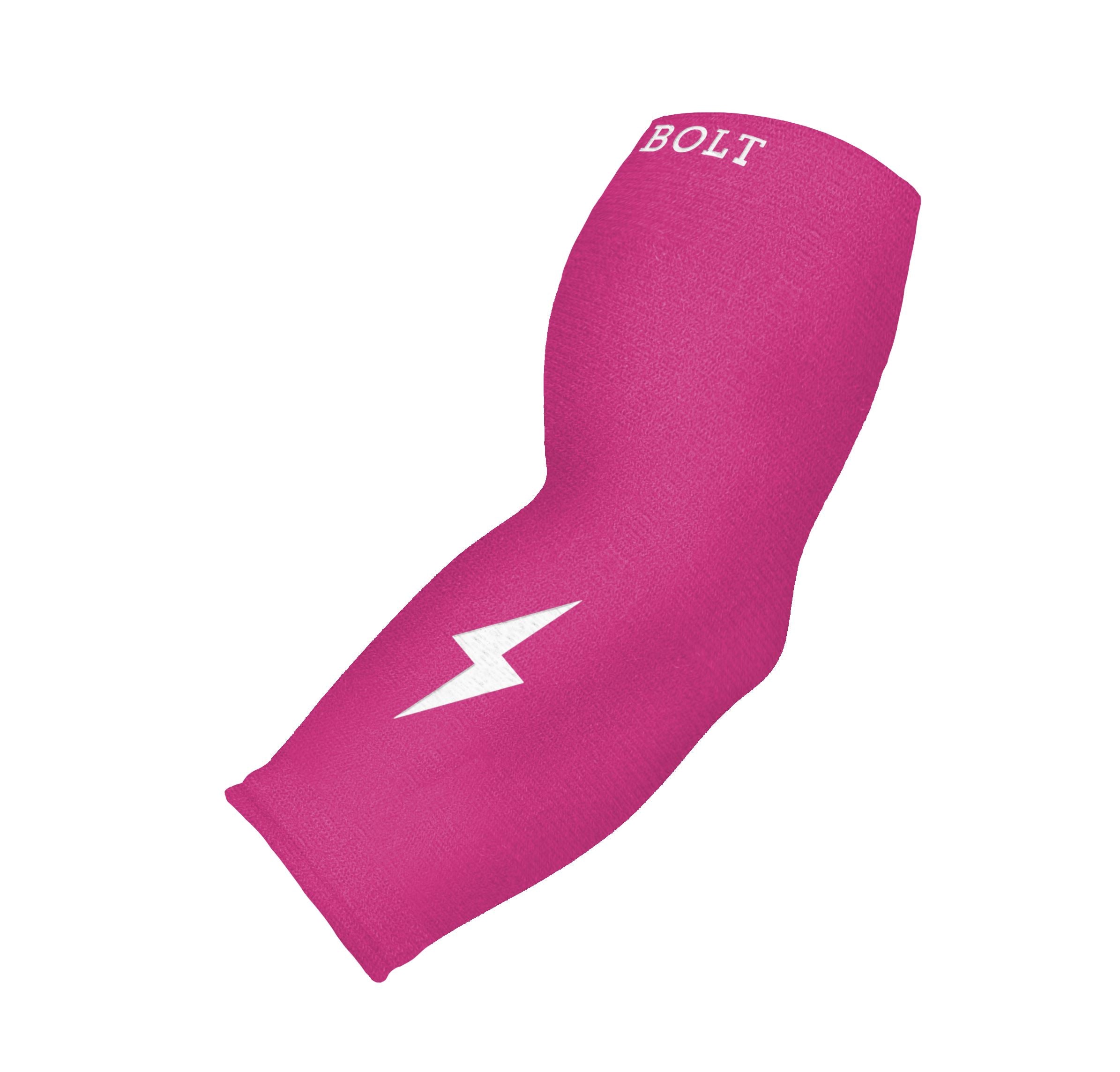 Bruce Bolt 3/4 Compression Arm Sleeve - Pink for Baseball Performance & Recovery