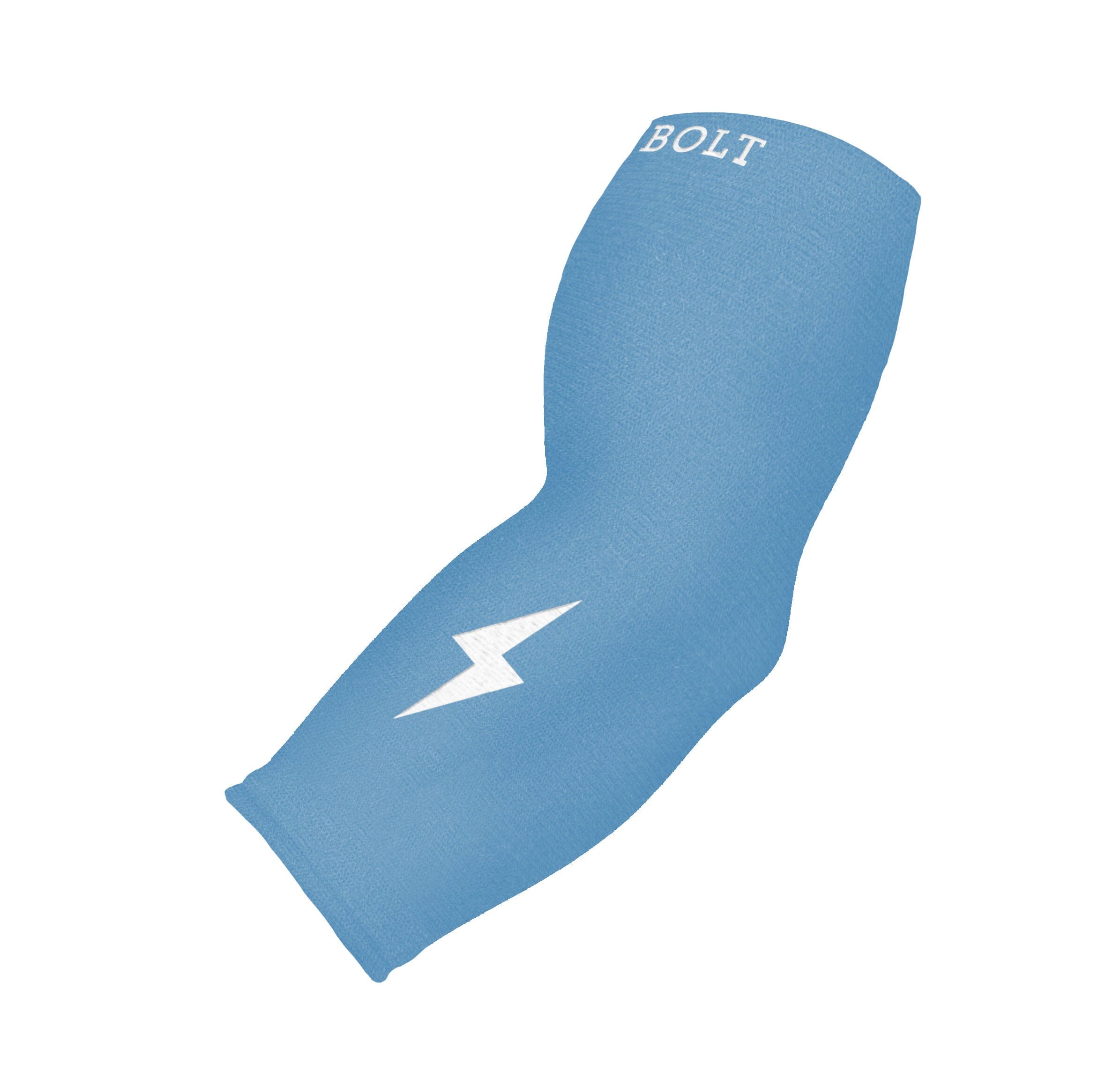 Bruce Bolt 3/4 Compression Arm Sleeve - Baby Blue for Baseball & Recovery