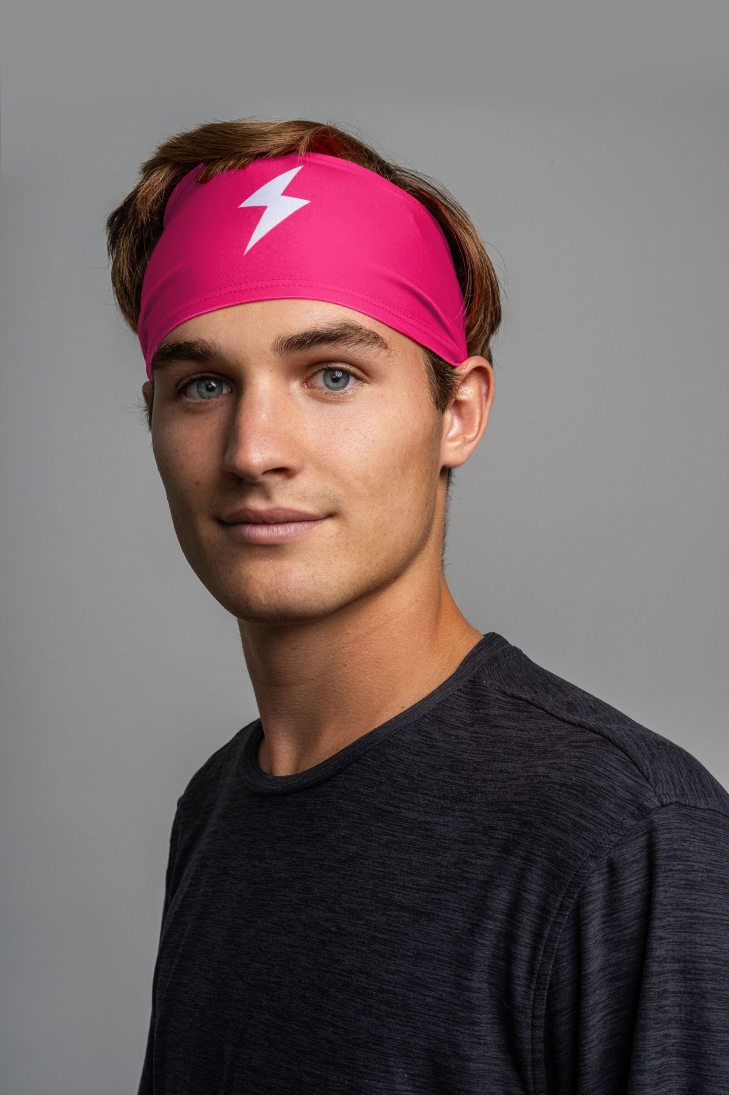 Bruce Bolt Performance Headband - Moisture-Wicking Pink Sports Band