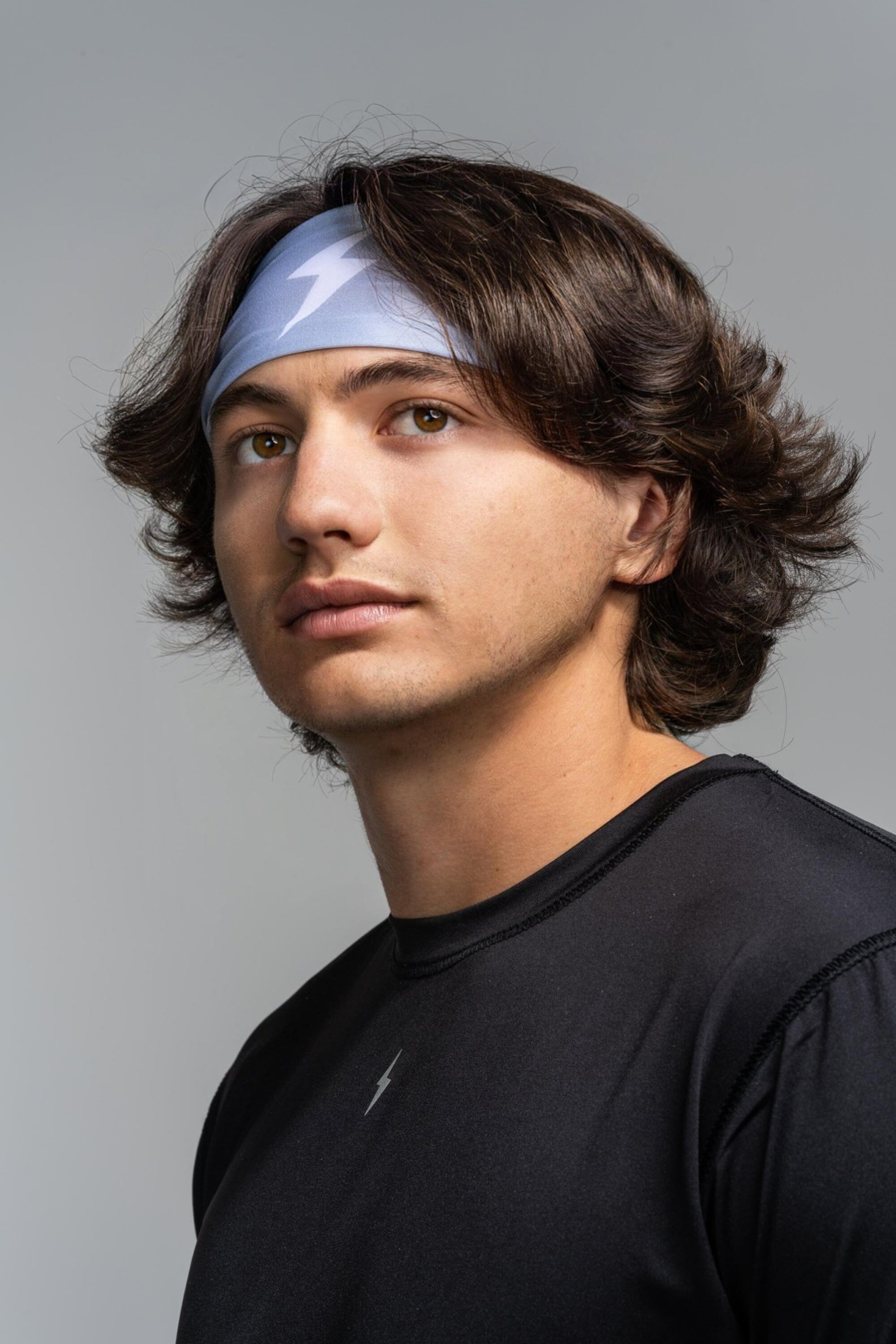 Bruce Bolt Grey Performance Headband for Workouts & Sports