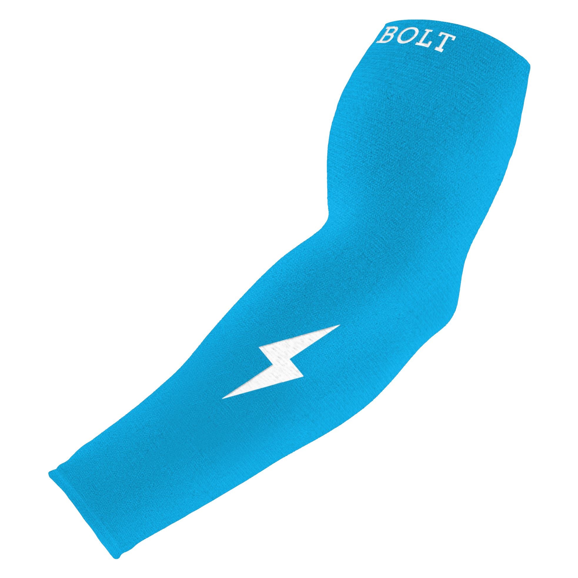 Bruce Bolt Compression Arm Sleeve - Miami Blue for Baseball Performance & Recovery