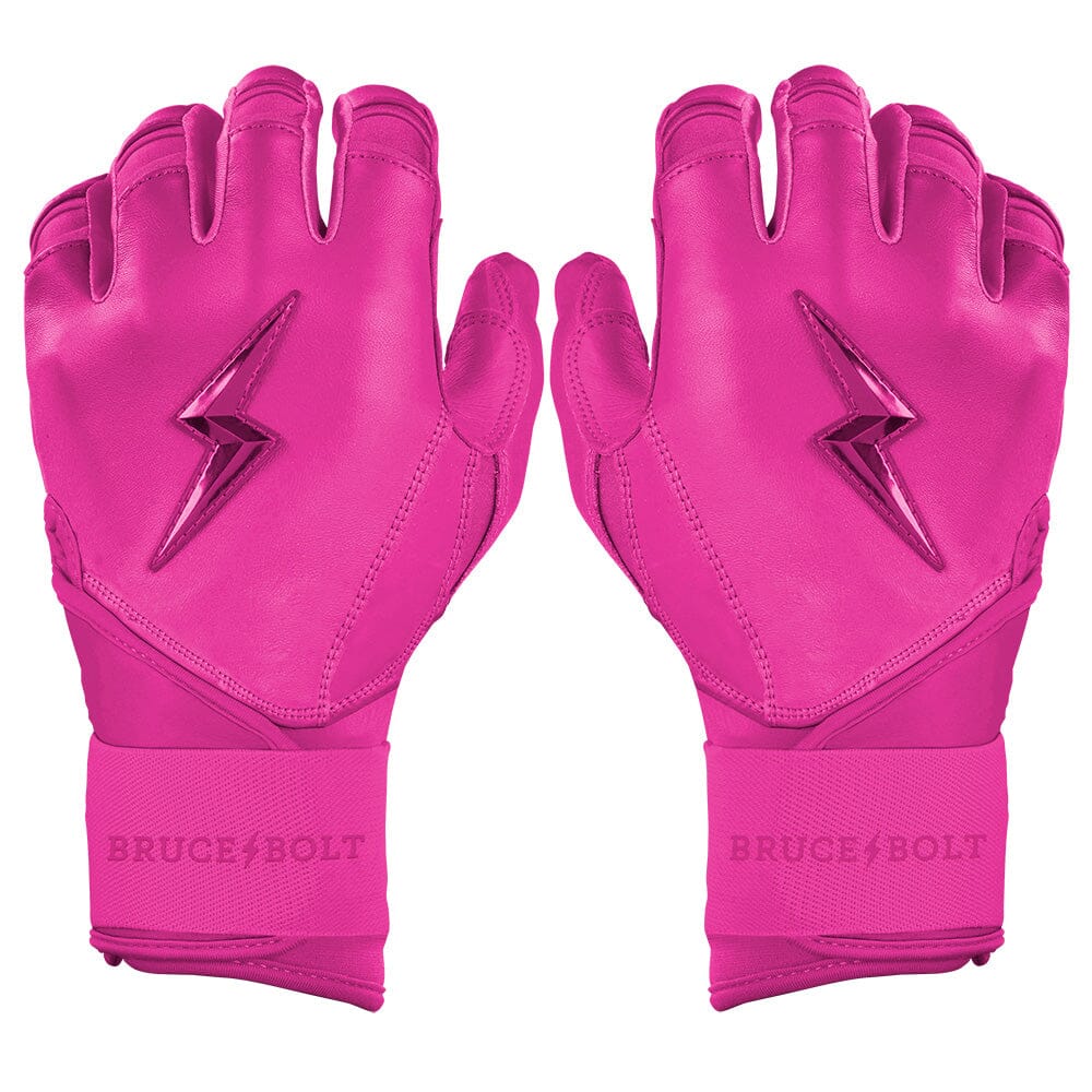 Bruce Bolt Premium Pro Clark Series Pink Long Cuff Batting Gloves