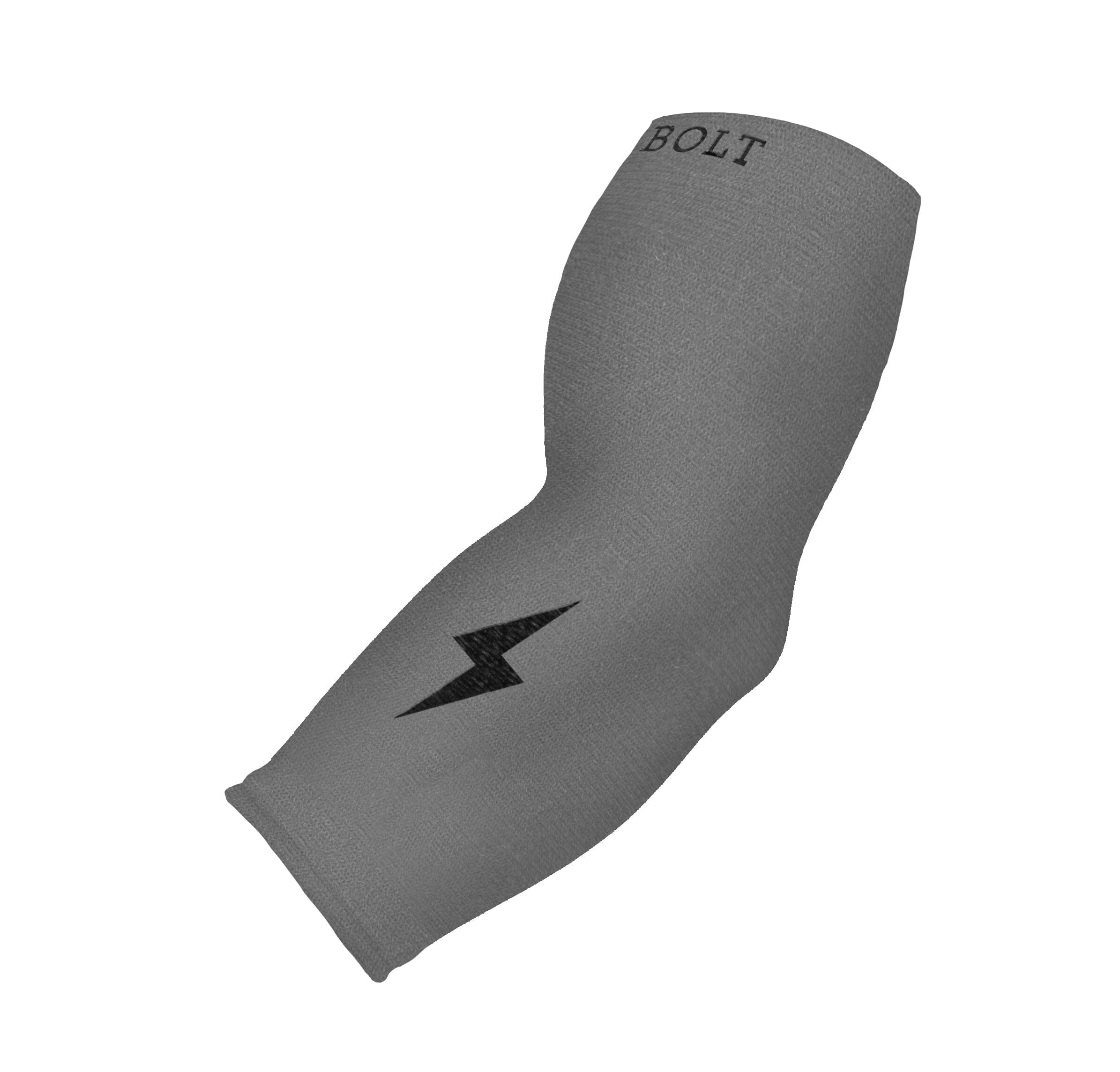 Bruce Bolt 3/4 Compression Arm Sleeve - Grey for Baseball & Recovery