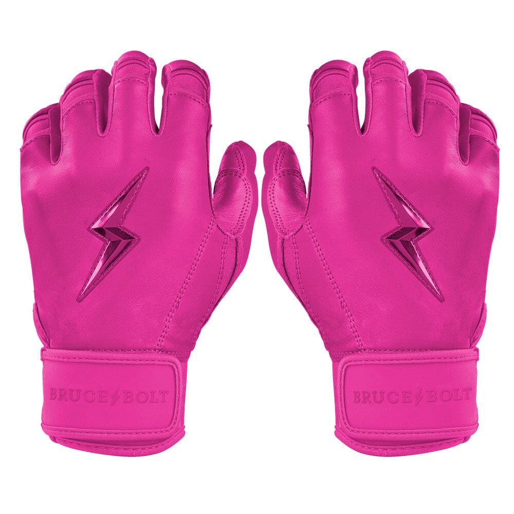 Bruce Bolt Premium Pro Clark Series Pink Baseball Batting Gloves