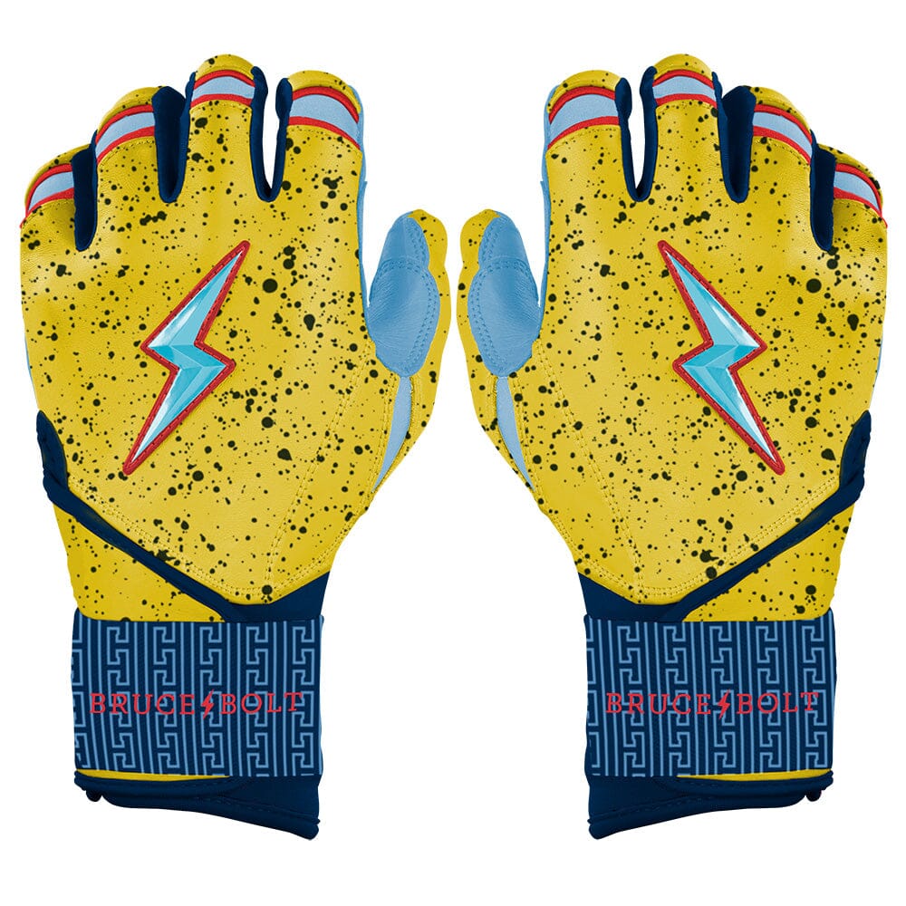 Premium Pro Nootbaar Series Long Cuff Baseball Batting Gloves - Yellow