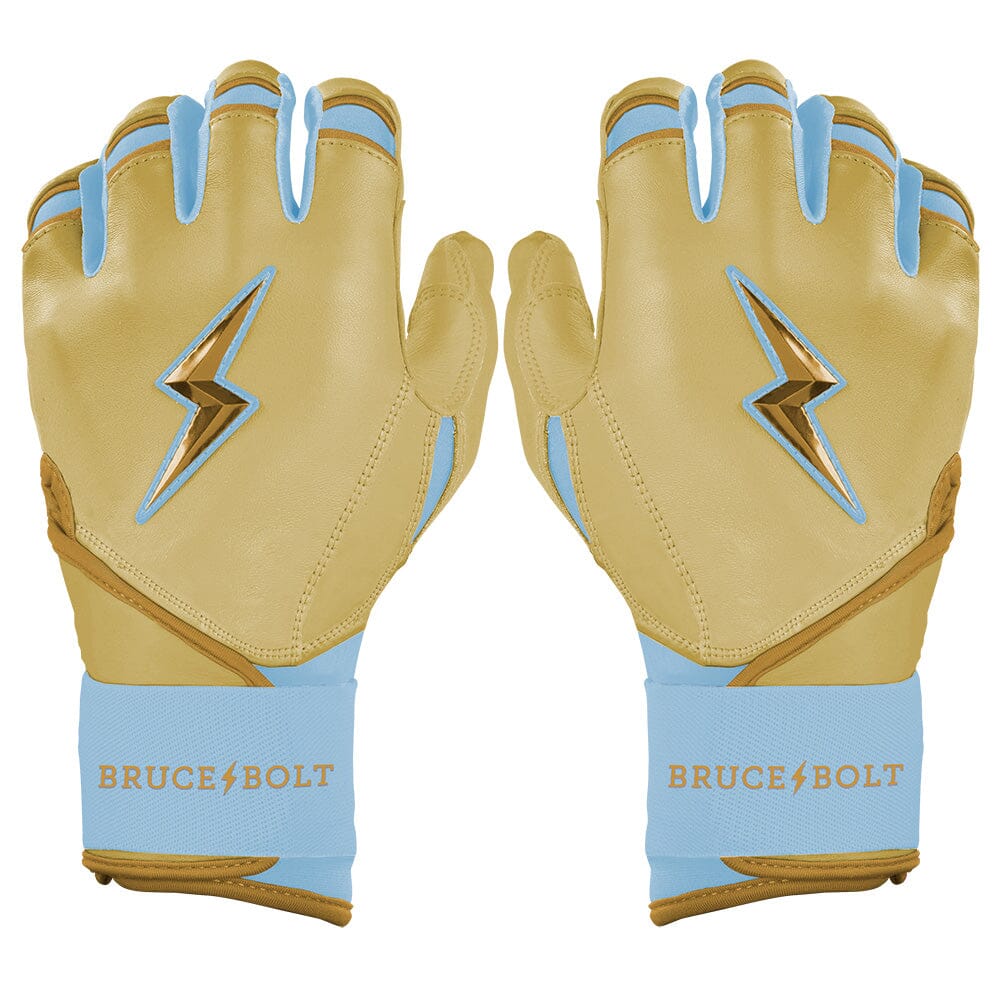 Bruce Bolt Bryce Rainer Ivory Long Cuff Batting Gloves – Cabretta Leather