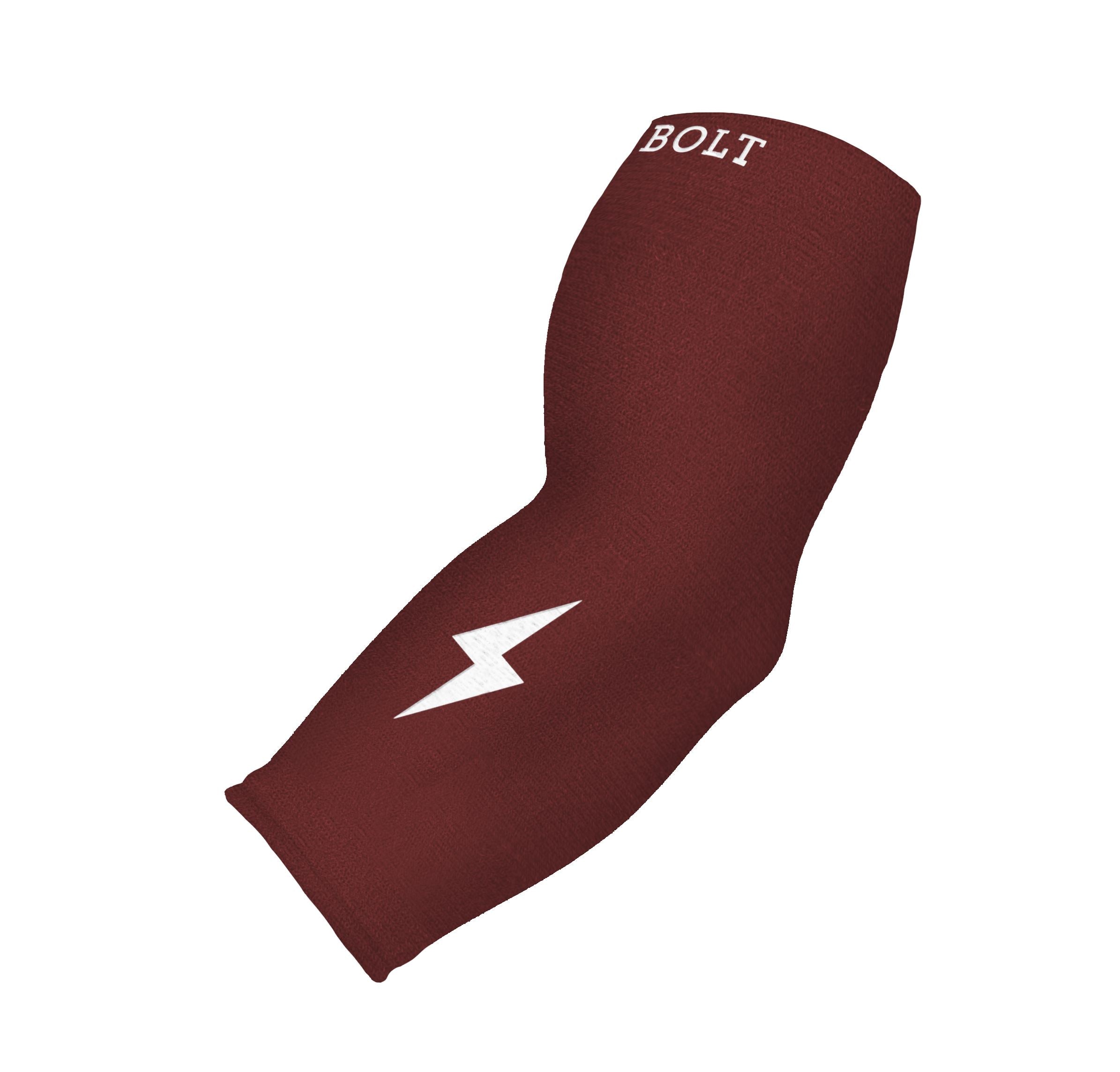 Bruce Bolt 3/4 Compression Arm Sleeve - Maroon for Baseball & Recovery