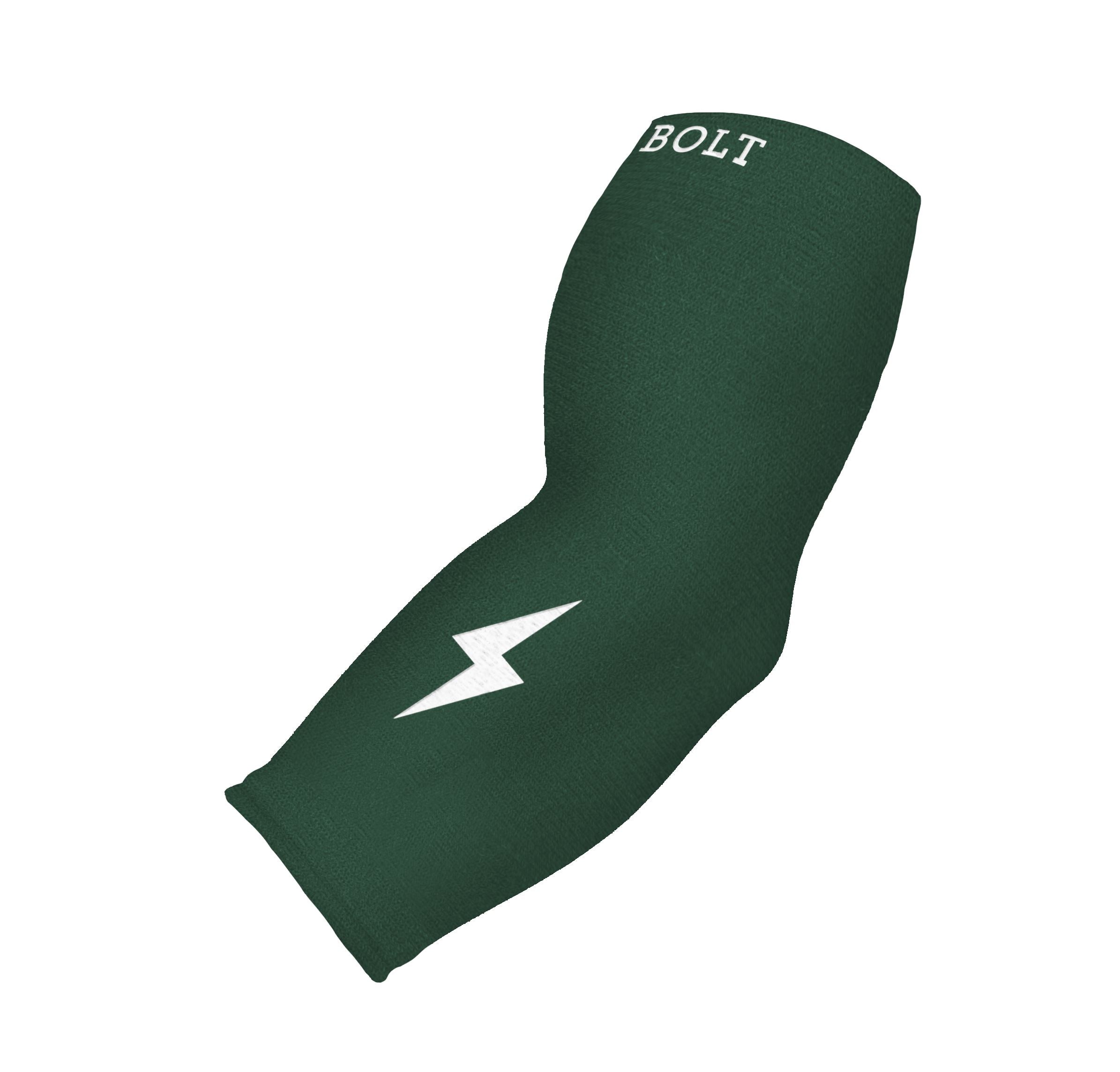 Bruce Bolt 3/4 Compression Arm Sleeve - Green for Baseball Performance & Recovery