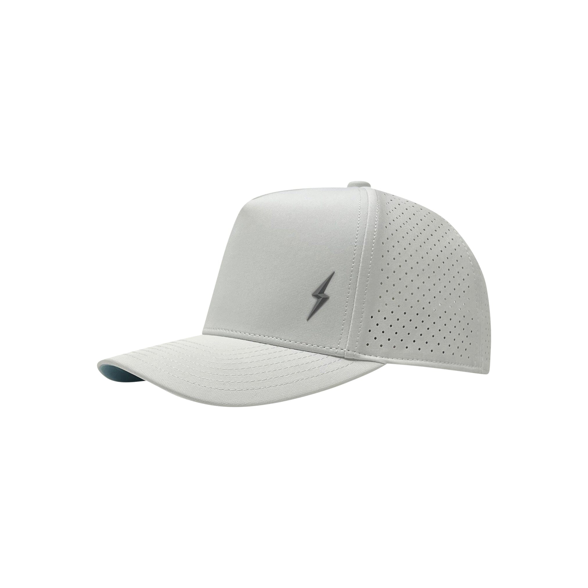 BRUCE BOLT White Performance Snapback Hat for Athletes