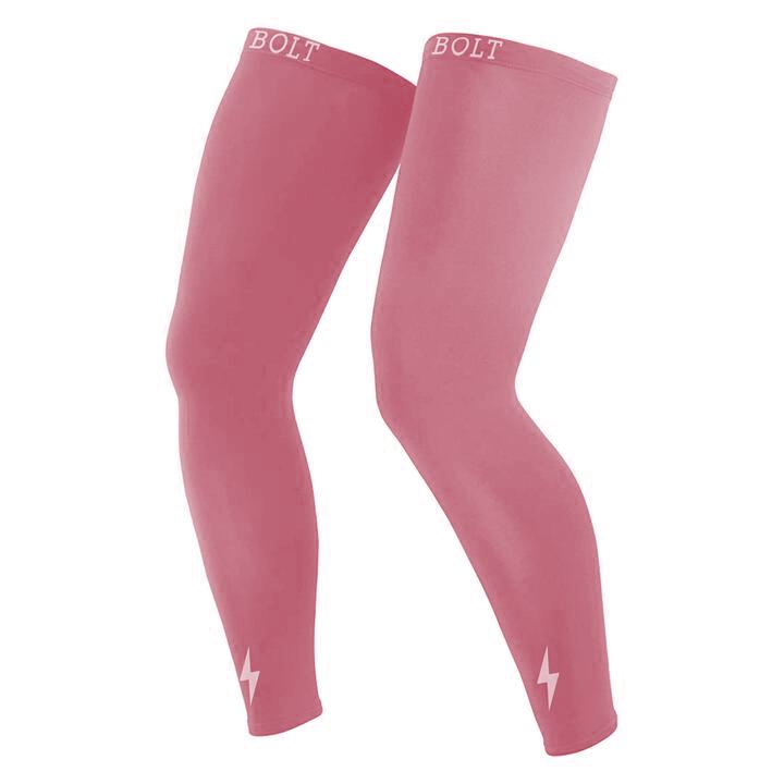 BRUCE BOLT Xtra Long Compression Leg Sleeves for Sports & Recovery - Dusty Pink