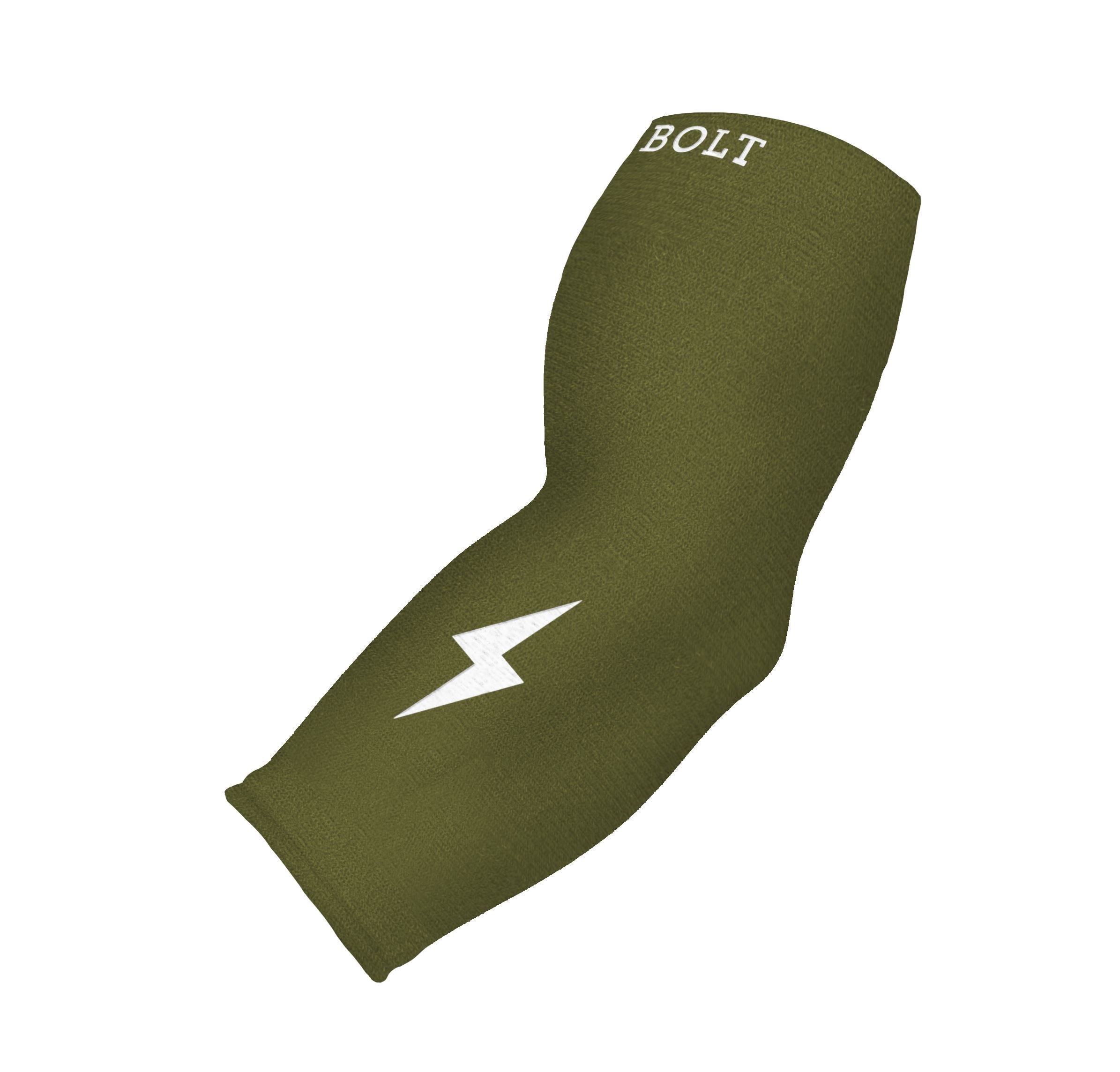 Bruce Bolt 3/4 Compression Arm Sleeve - Olive for Baseball Performance