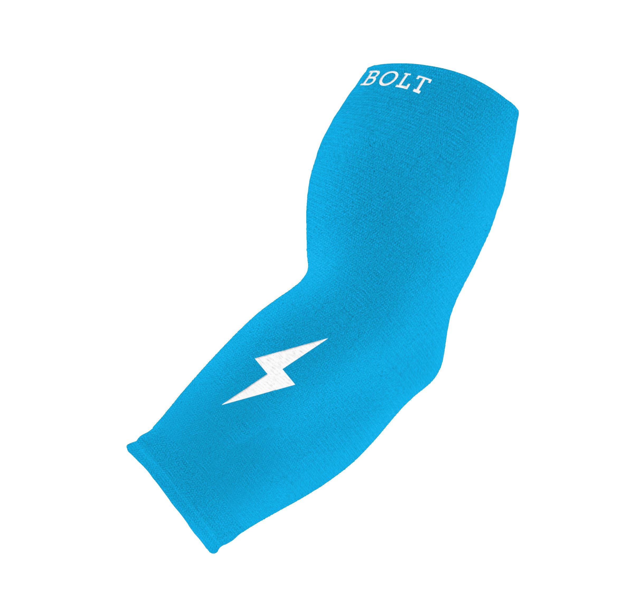 Bruce Bolt 3/4 Compression Arm Sleeve - Miami Blue for Baseball & Recovery