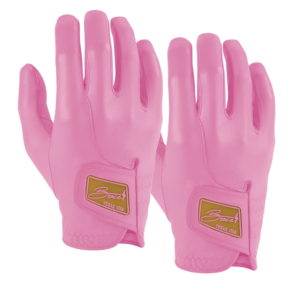 Bruce Bolt Premium Cabretta Leather Golf Gloves (Right Hand, 2-Pack) - Pink