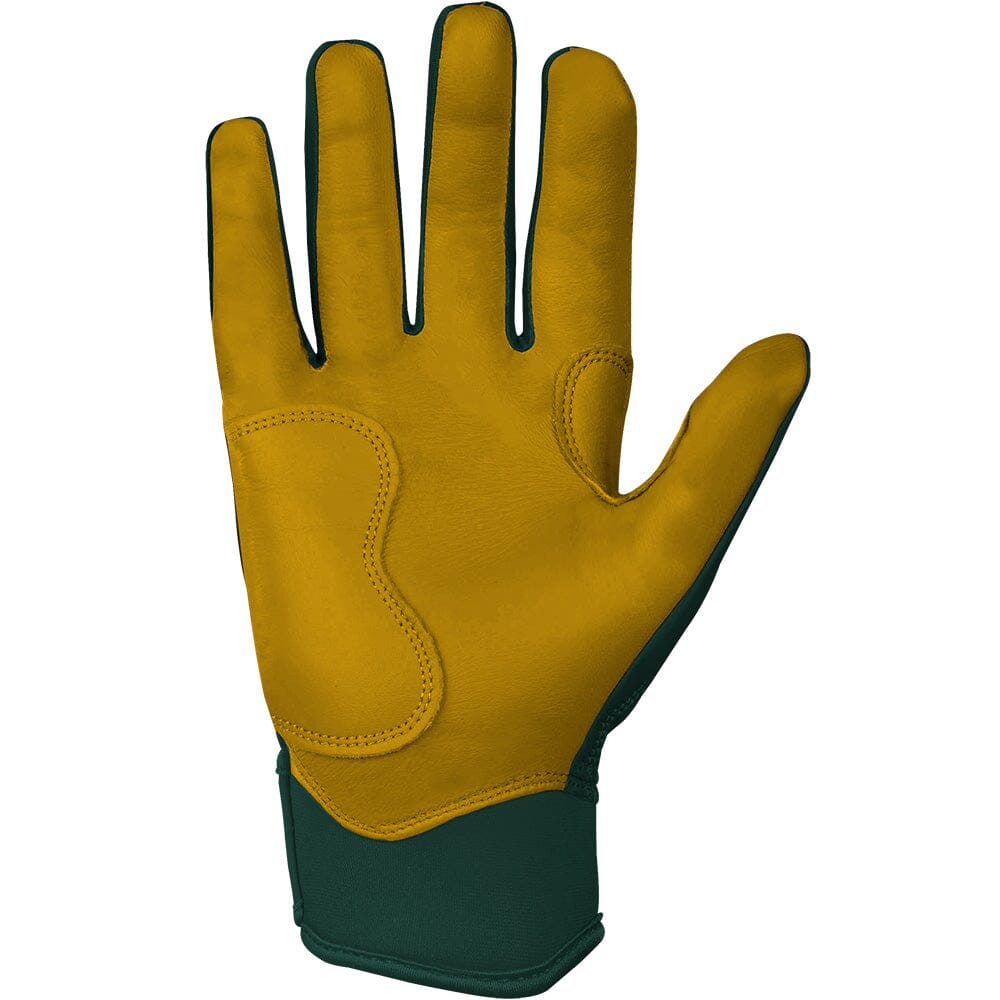 Bruce Bolt Premium Pro Short Cuff Batting Gloves - Green Cabretta Leather