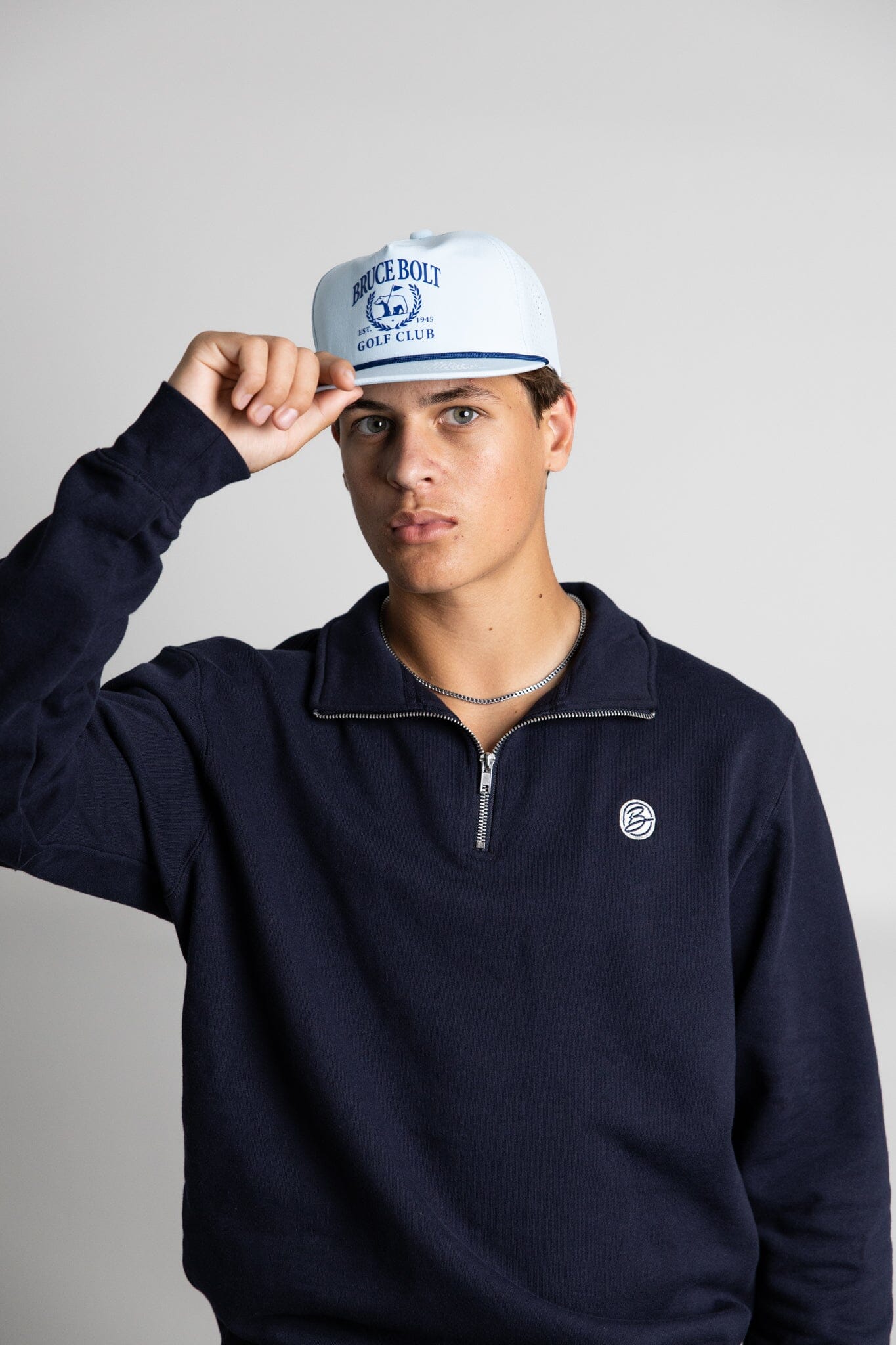 Bruce Bolt Baby Blue Golf Snapback Hat - Water-Resistant & Breathable