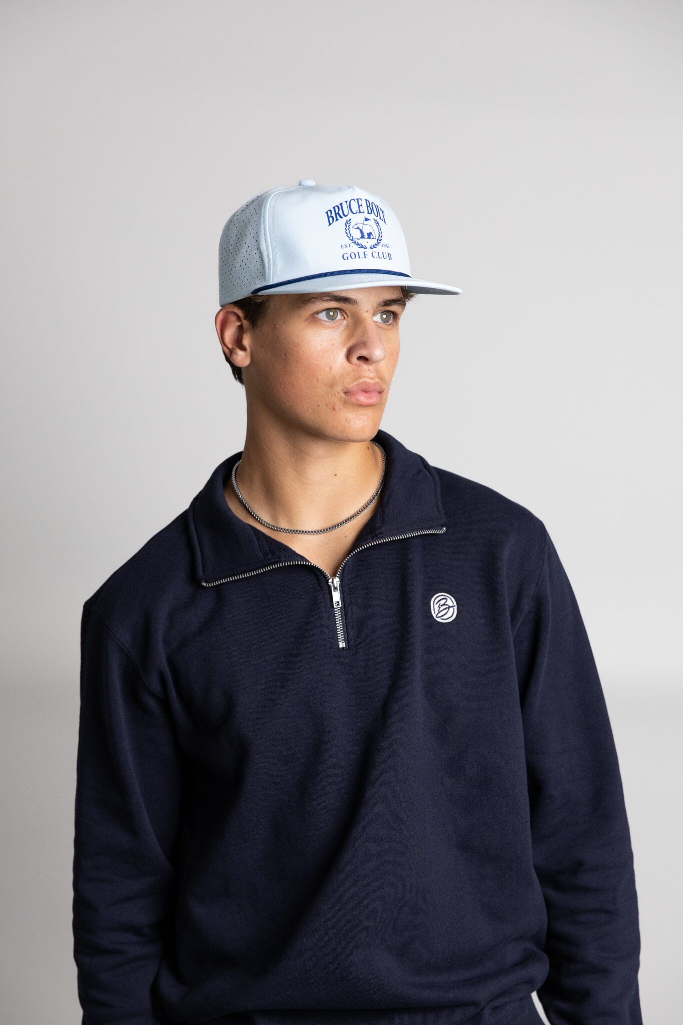 Bruce Bolt Baby Blue Golf Snapback Hat - Water-Resistant & Breathable