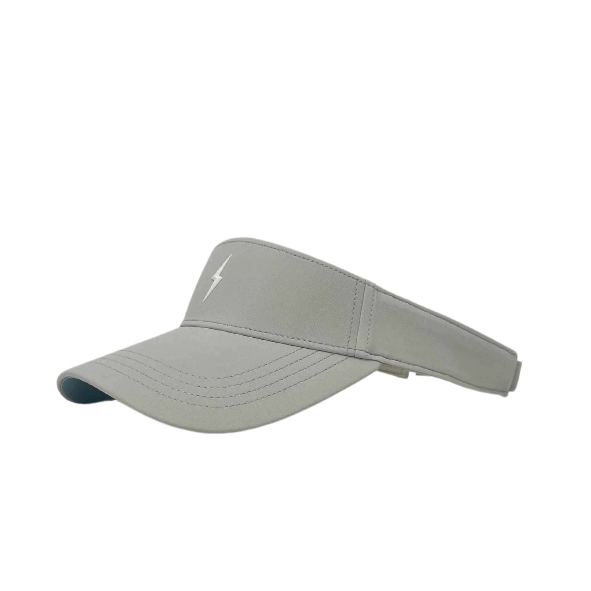 BRUCE BOLT Performance Visor for Softball - Adjustable Velcro, Grey & White