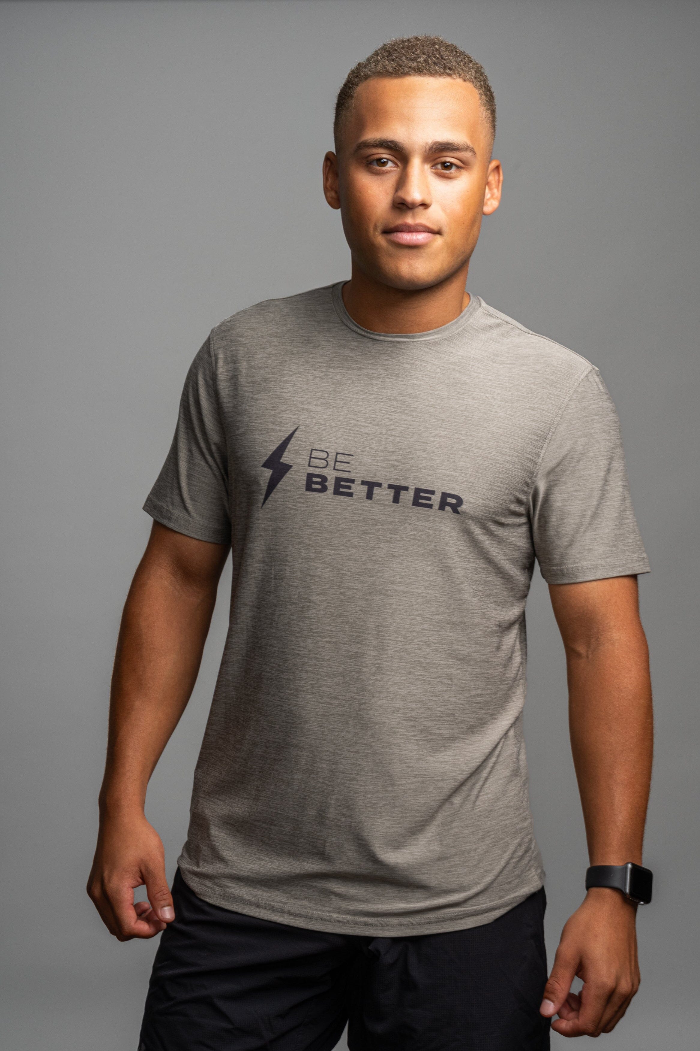 BE BETTER SuperSoft Graphic T-Shirt | Breathable Heather Grey