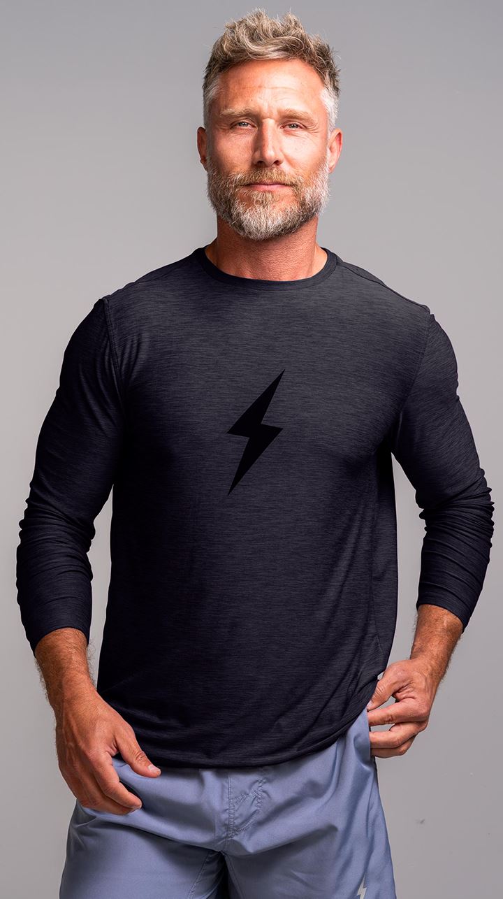 Bruce Bolt SuperSoft Long Sleeve T-Shirt - Charcoal Athletic Tee