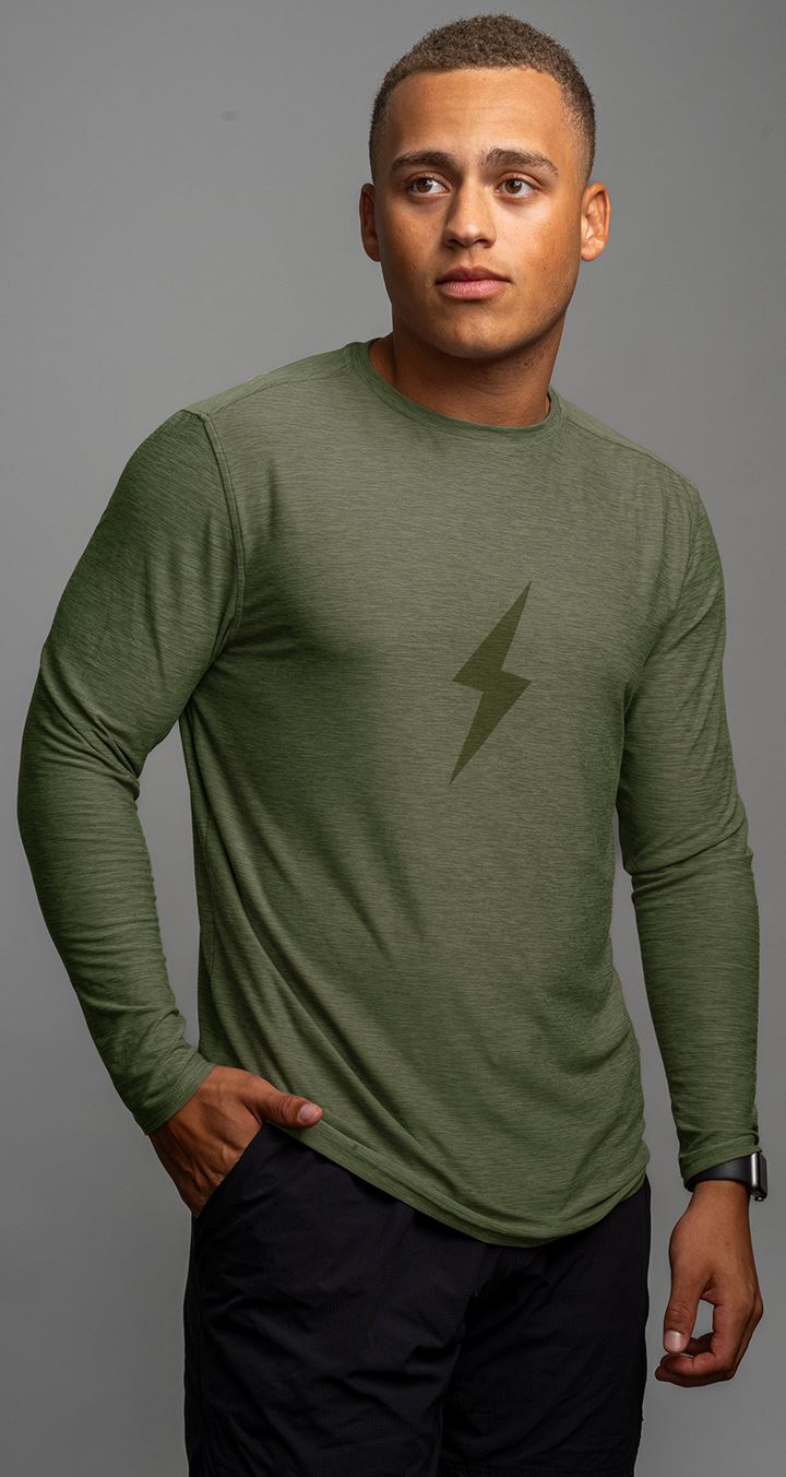 Bruce Bolt SuperSoft Olive Long Sleeve T-Shirt for Athleisure