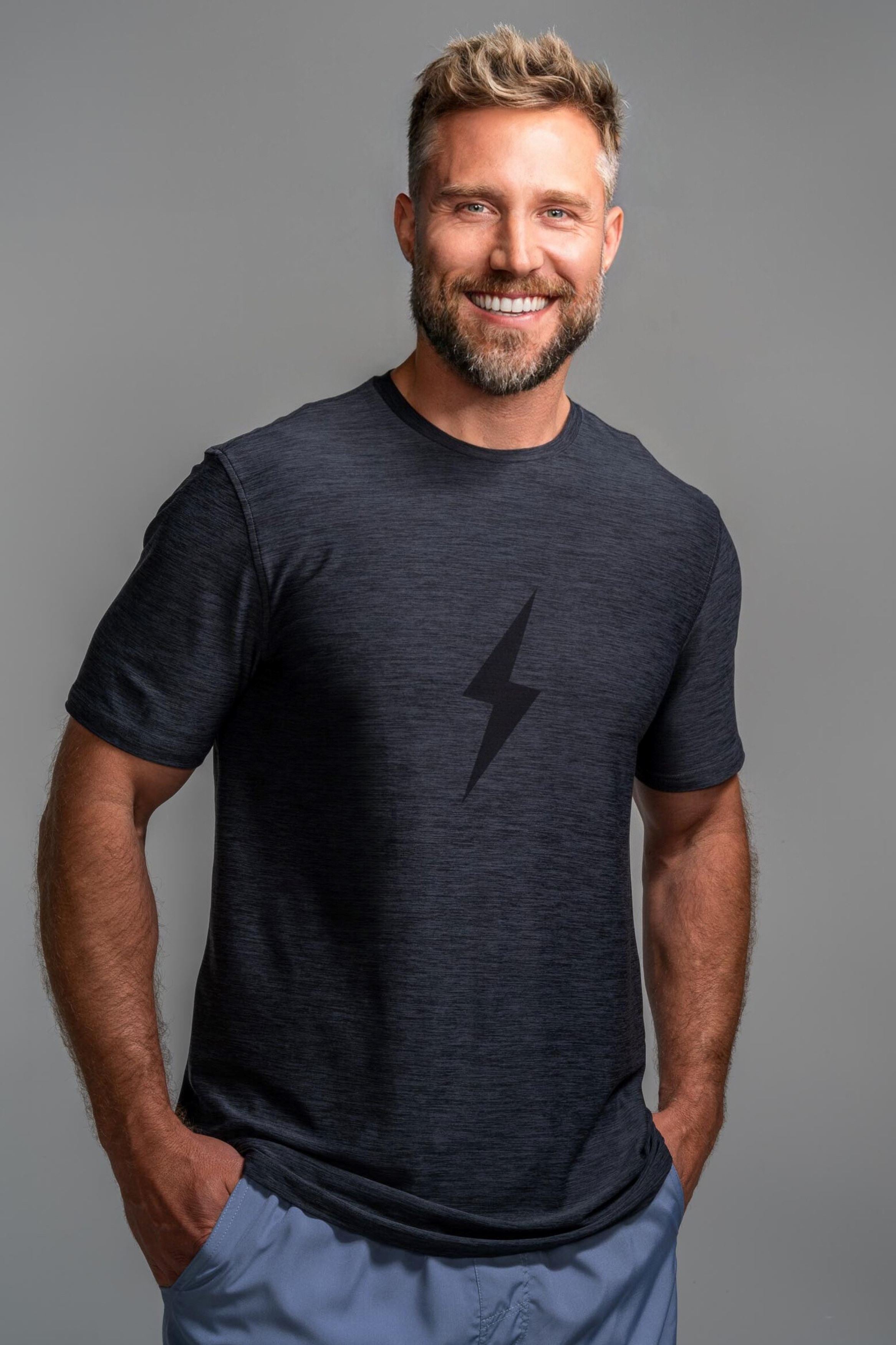 Bruce Bolt SuperSoft Charcoal T-Shirt for Men - Breathable & Stretchy