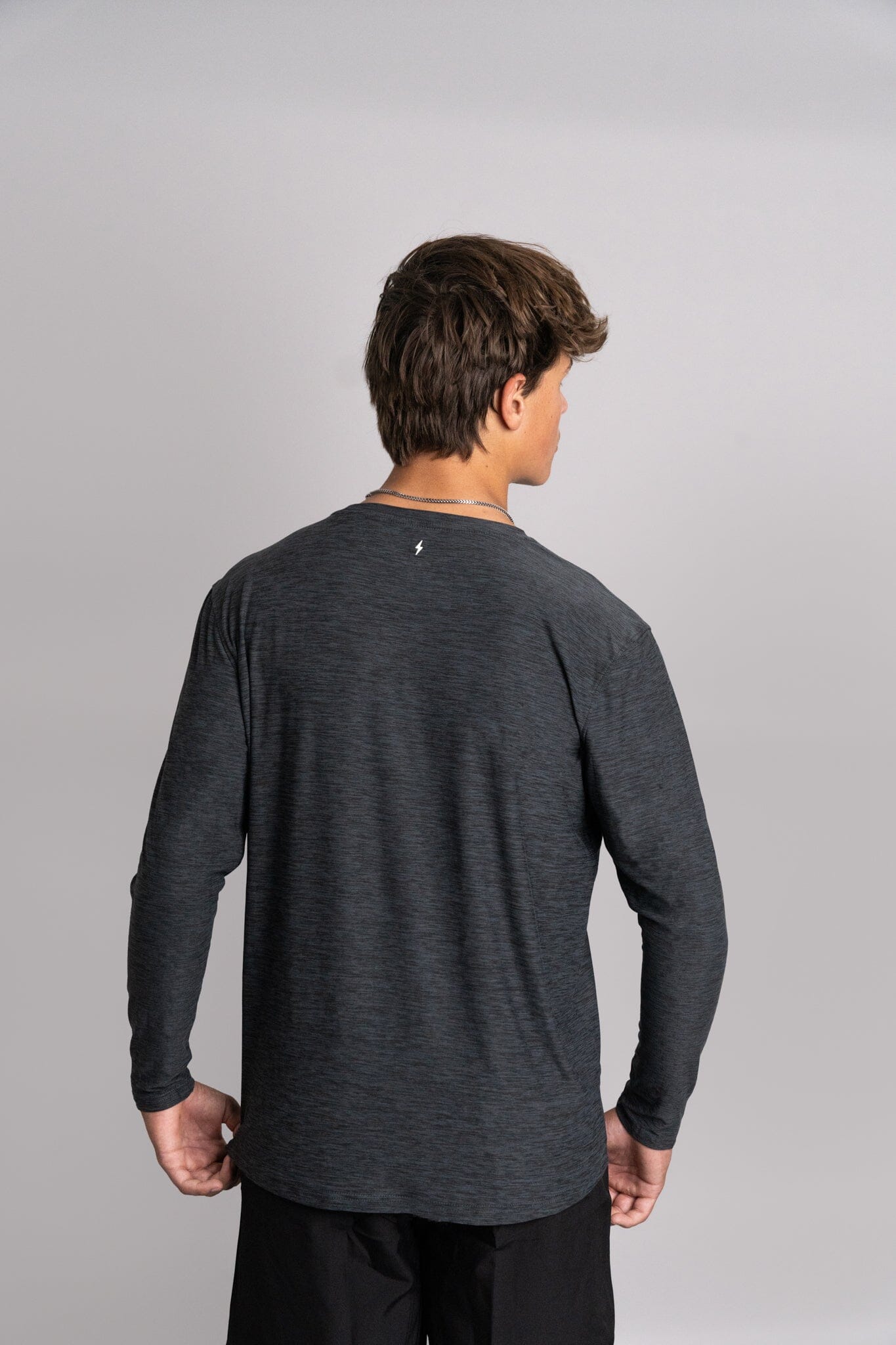 Bruce Bolt SuperSoft Long Sleeve T-Shirt - Breathable & Stretchy Charcoal Tee