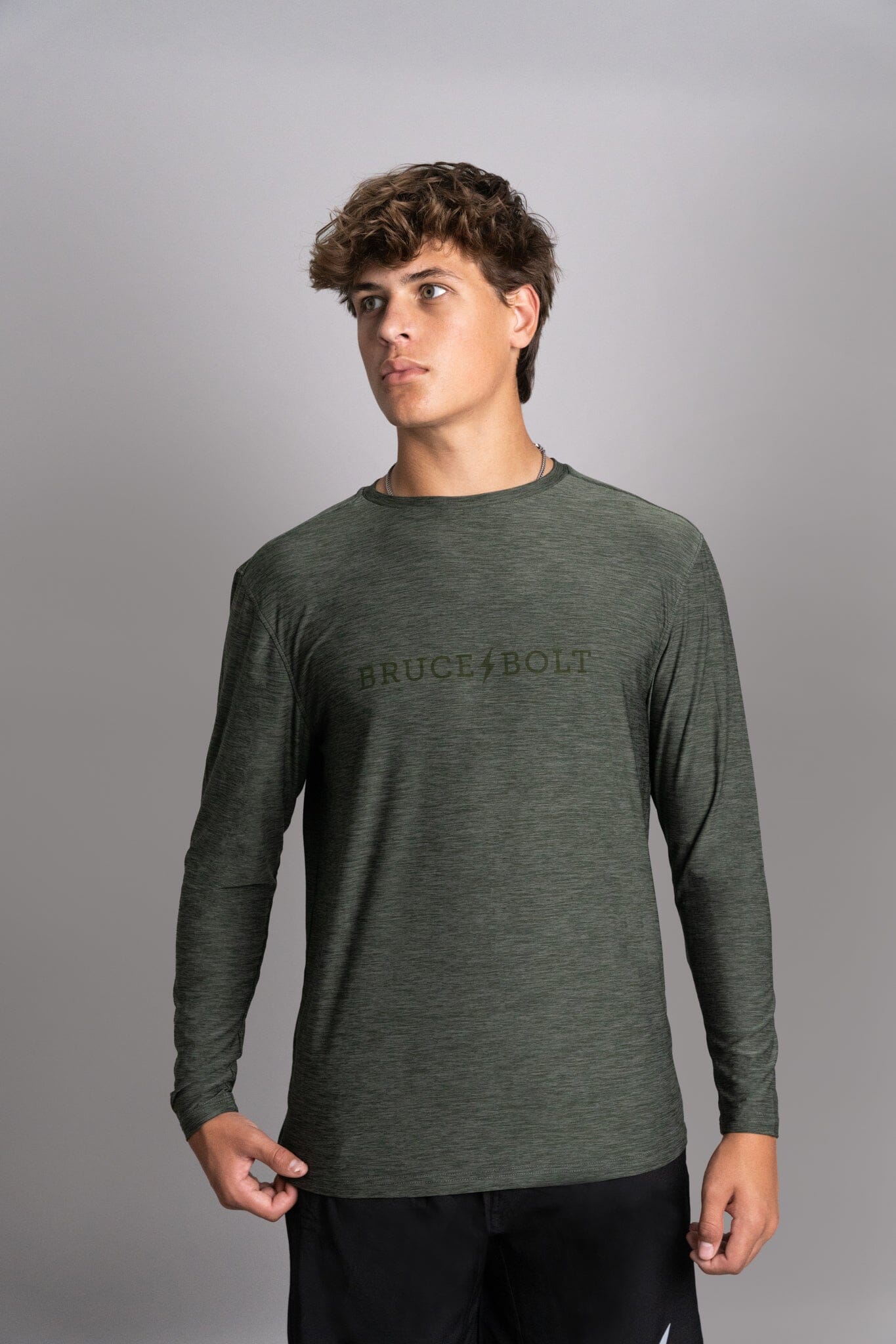 Bruce Bolt SuperSoft Olive Long Sleeve T-Shirt for Athleisure
