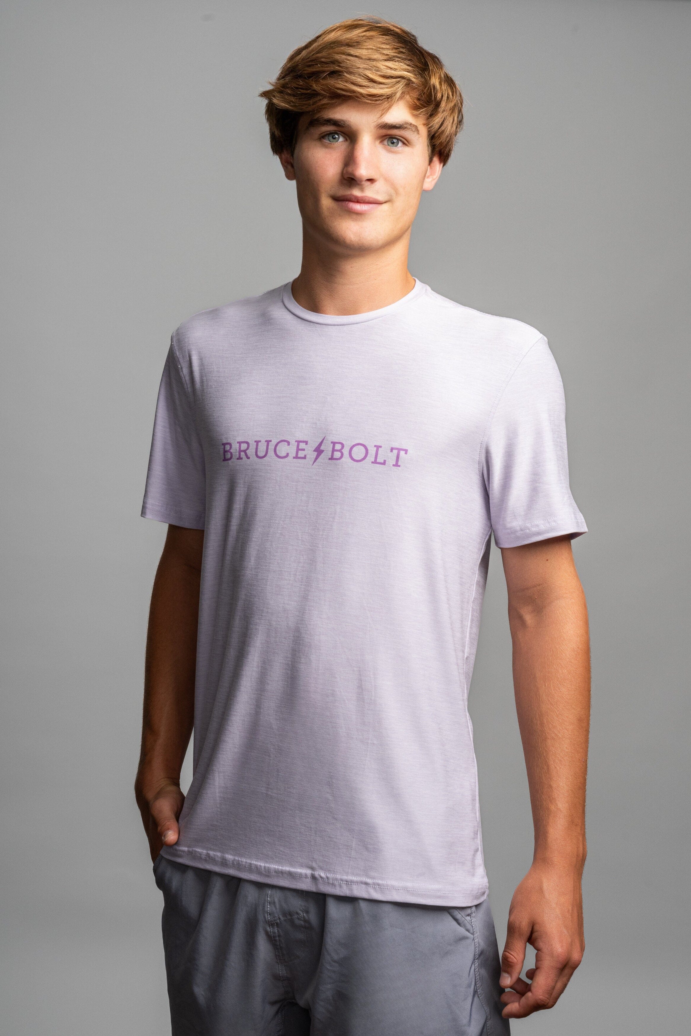 BRUCE BOLT SuperSoft Periwinkle Graphic T-Shirt for Athleisure