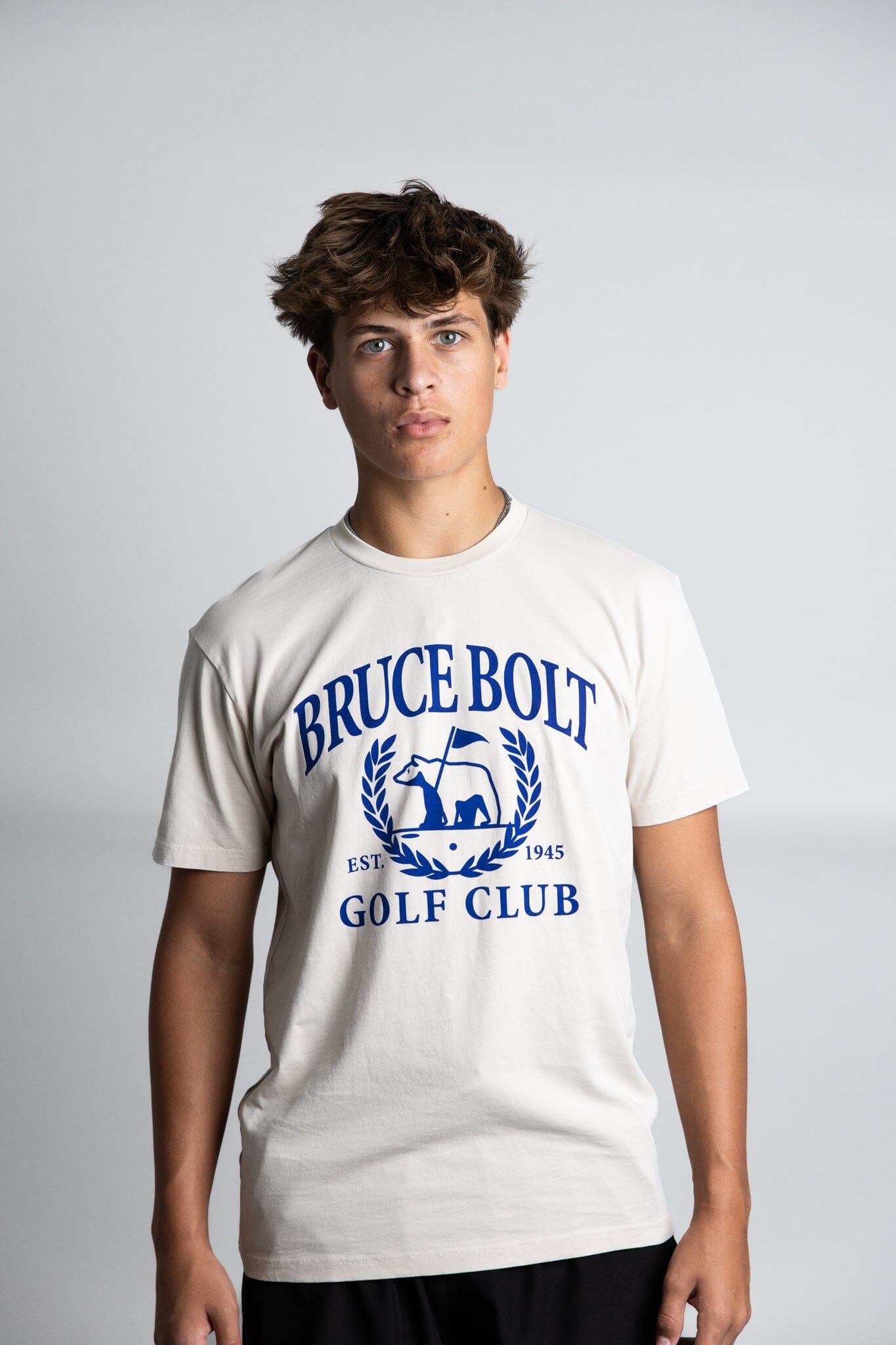 Bruce Bolt Golf Club Vintage 1945 T-Shirt - Ivory Cotton Tee