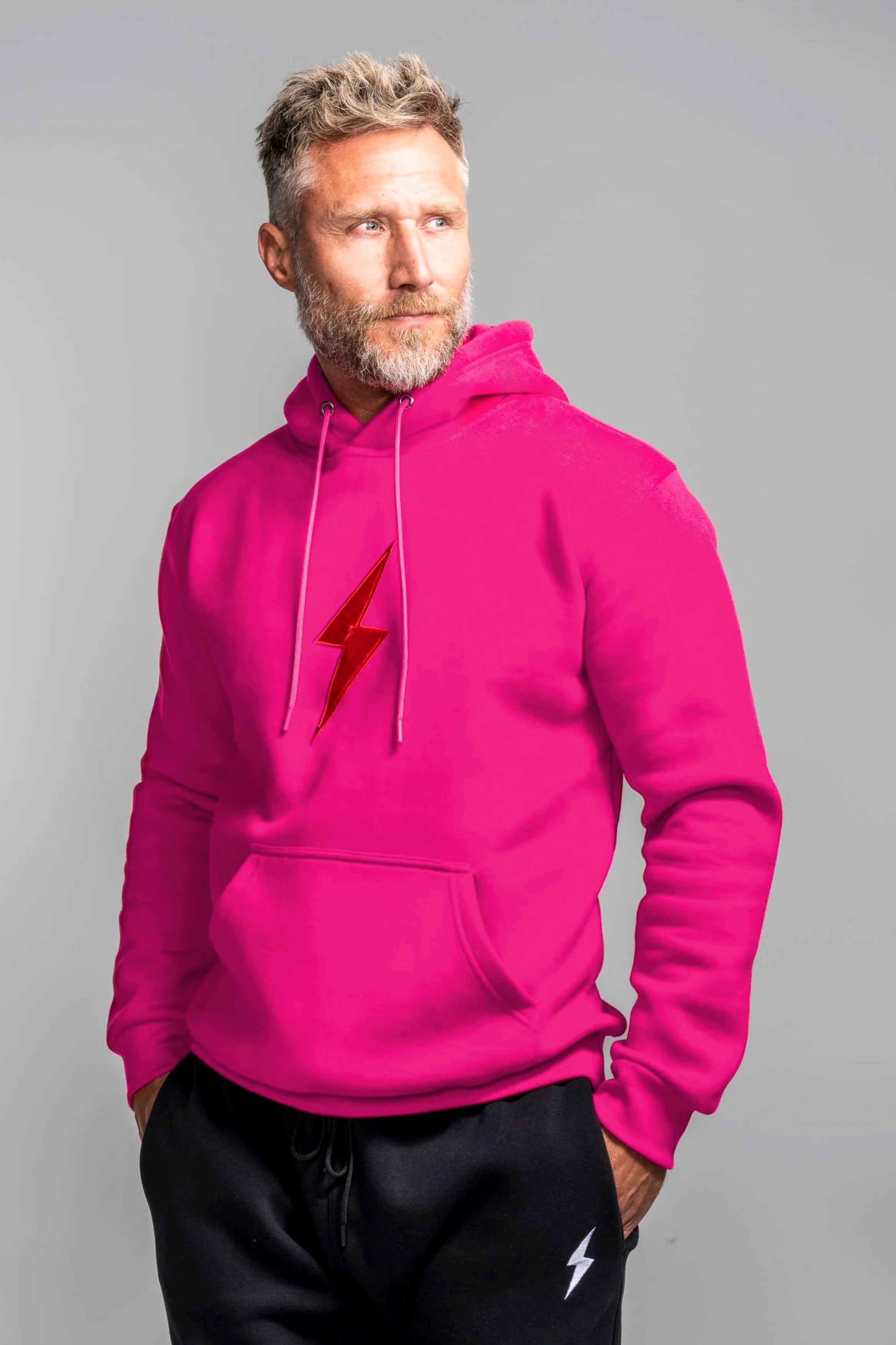 Bruce Bolt Hoodie - Soft Cotton Blend Pink Pullover for Athletes