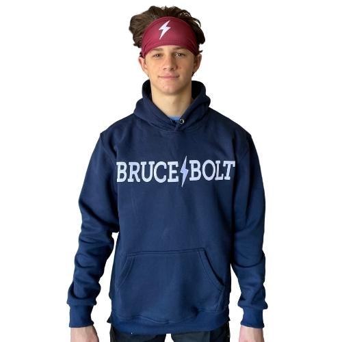 Bruce Bolt Navy Cotton Blend Hoodie - Soft & Durable