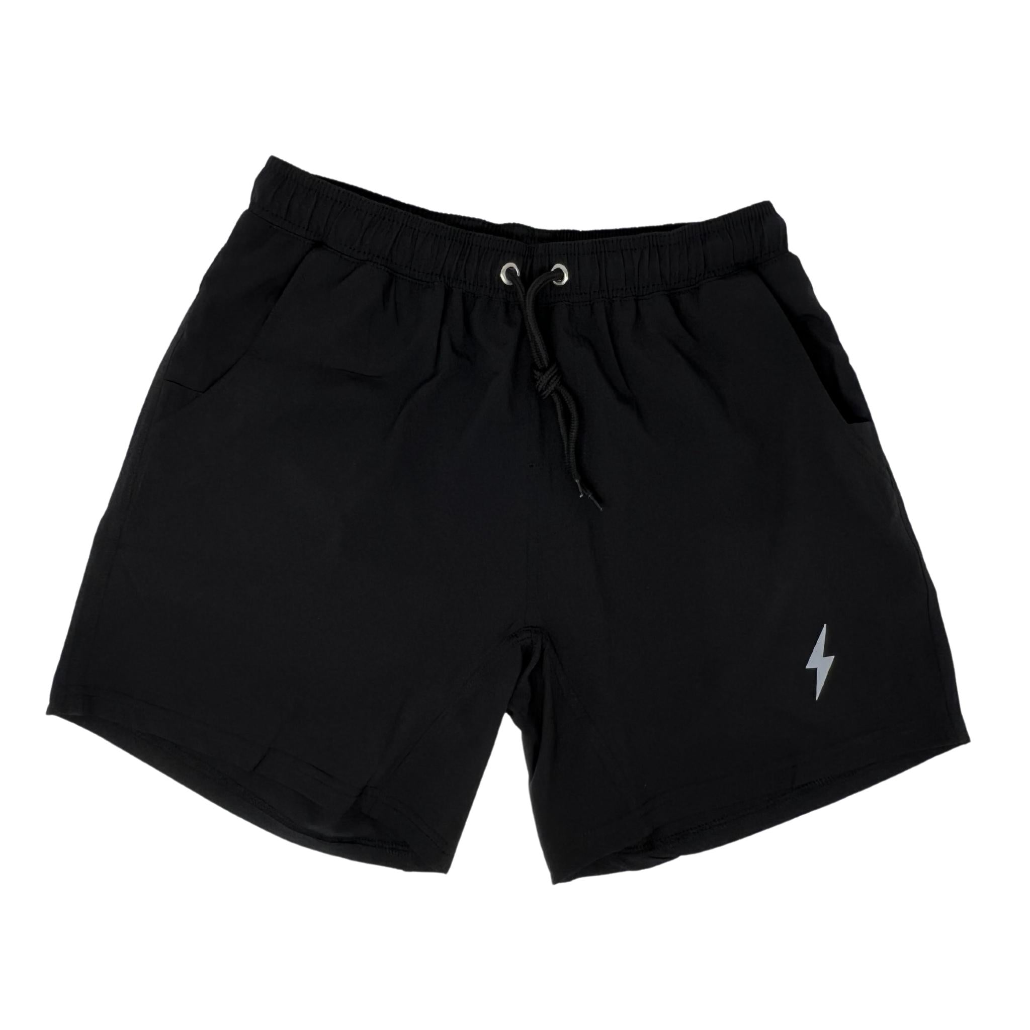 Bruce Bolt 5" Athletic Shorts with Liner - Black Stretch Gym Shorts