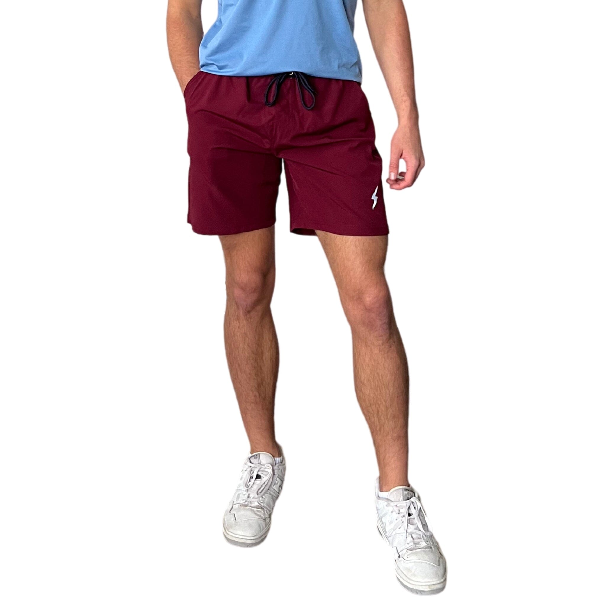 Bruce Bolt Men's 7-Inch Stretch Gym Shorts - Maroon