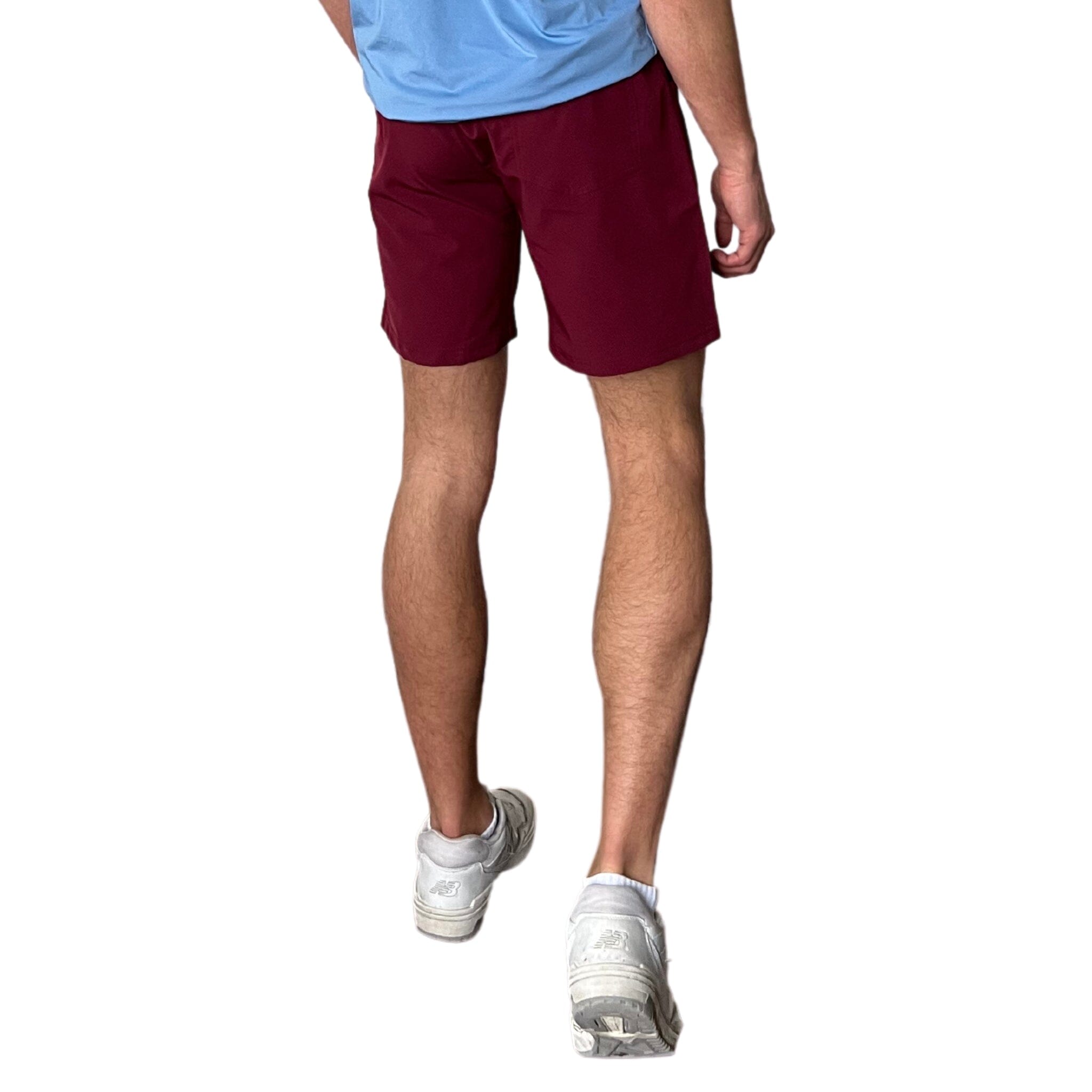 Bruce Bolt Men's 7-Inch Stretch Gym Shorts - Maroon