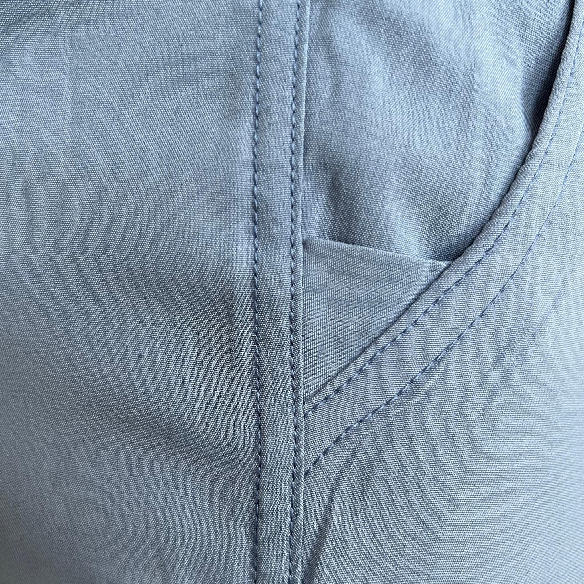 Bruce Bolt Steel Blue 7" Athletic Shorts with Pockets & Stretch Fabric