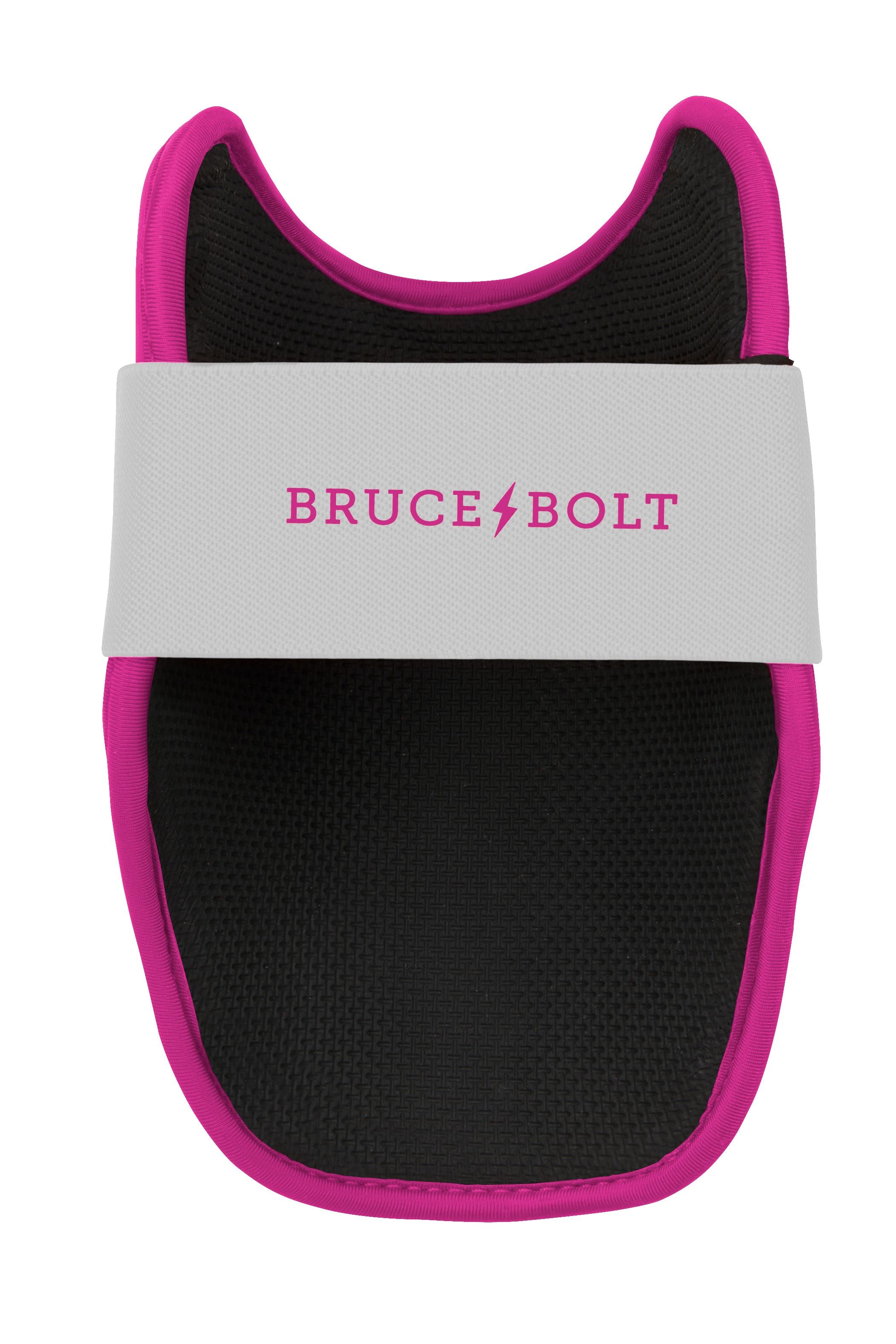 Bruce Bolt Premium Pro Elbow Guard - Pink, Sharkskin Grip, Moldable Shell