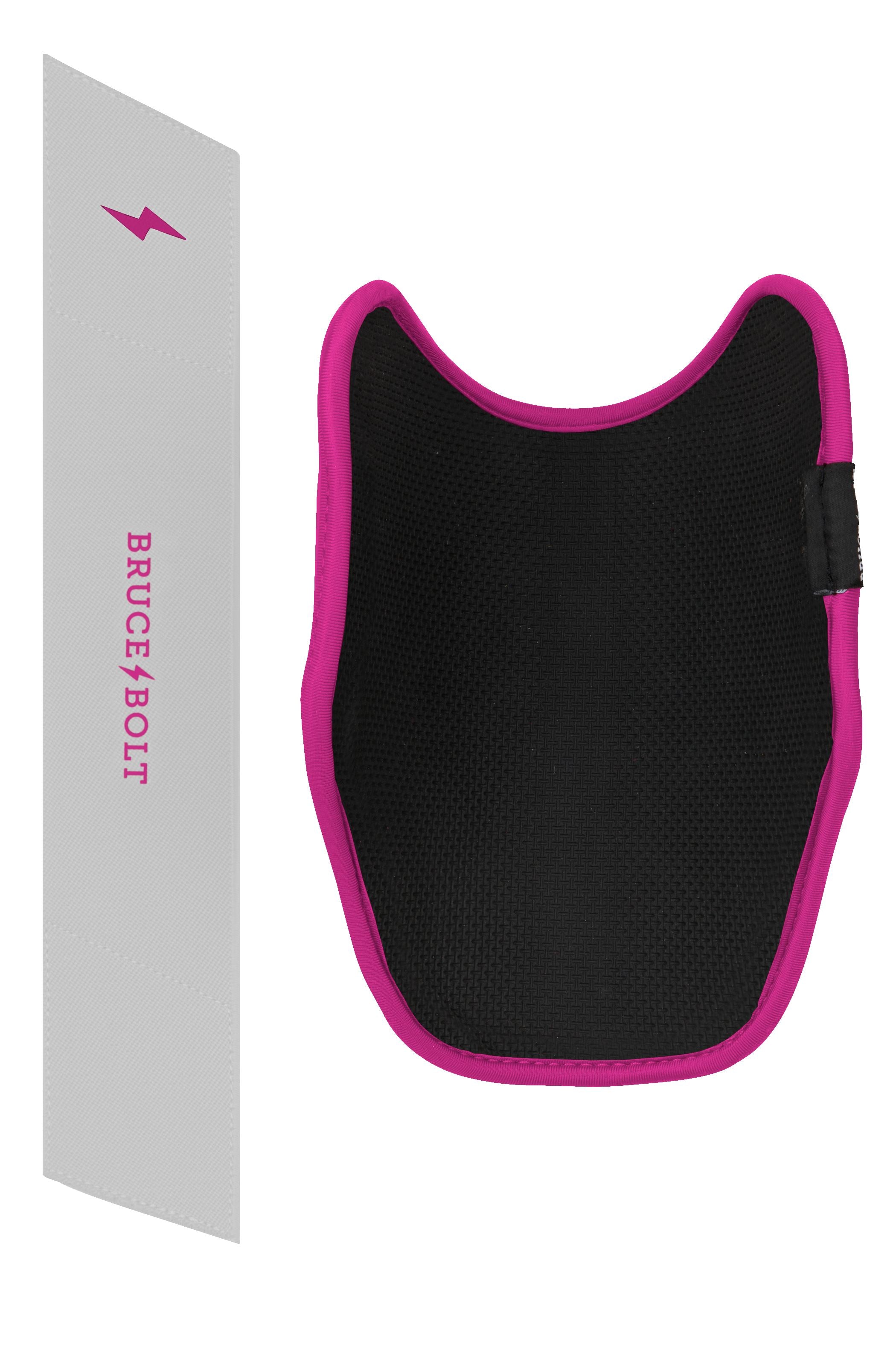 Bruce Bolt Premium Pro Elbow Guard - Pink, Sharkskin Grip, Moldable Shell